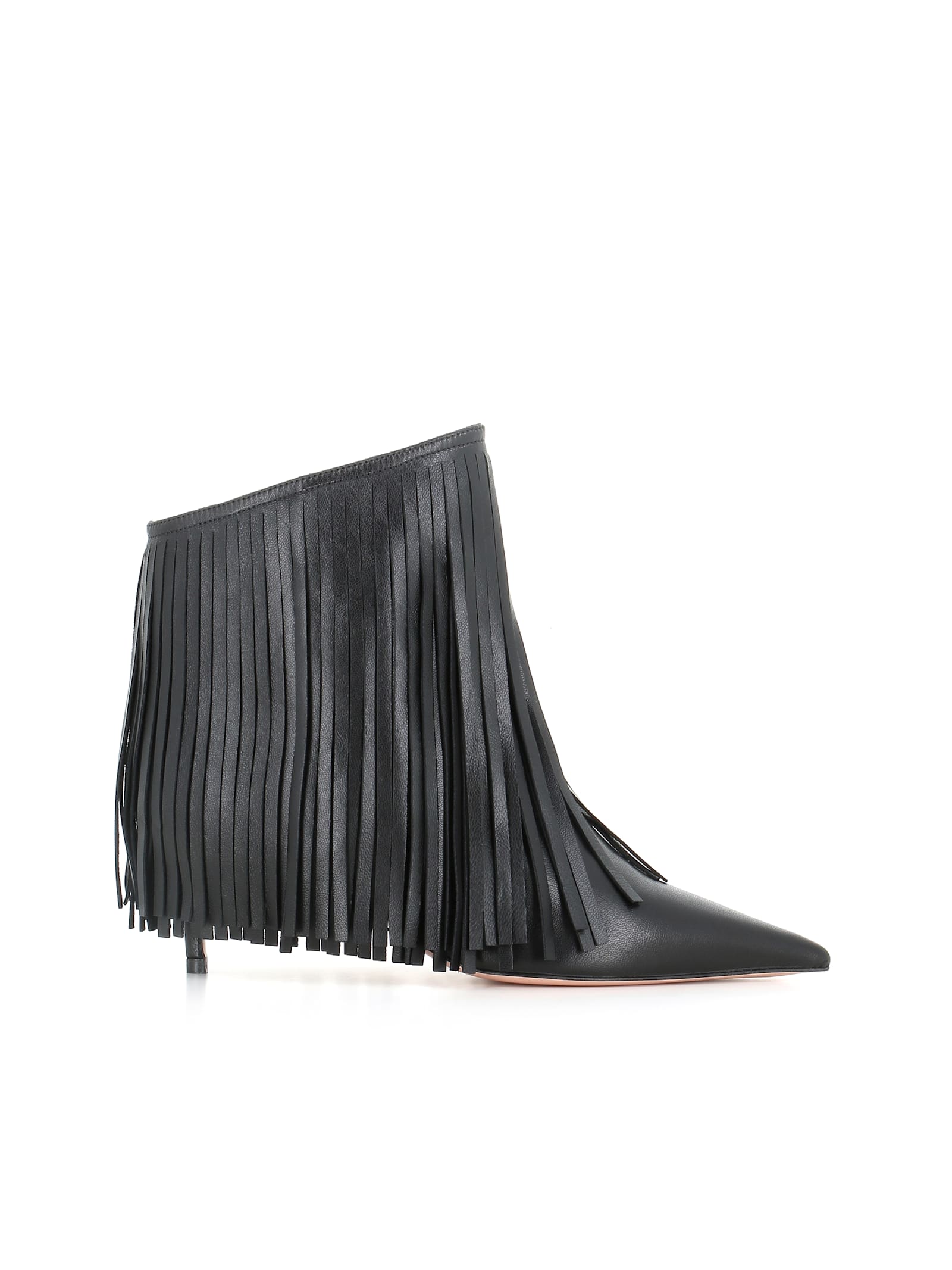 Jean-michel Cazabat 65mm Leather Ankle Boots In Black