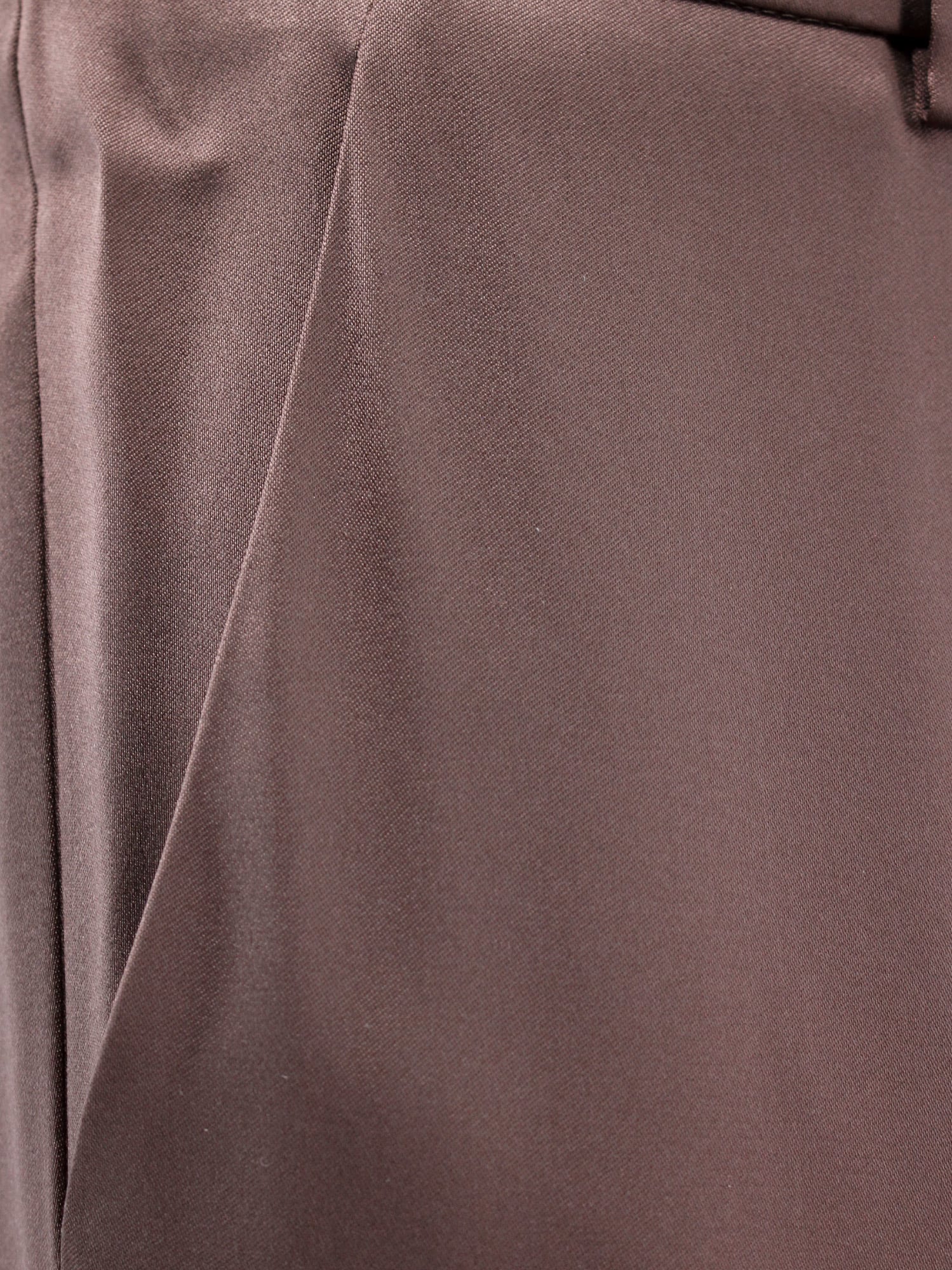 Giorgio Armani Wide-leg High-waisted Silk Trousers In Brown