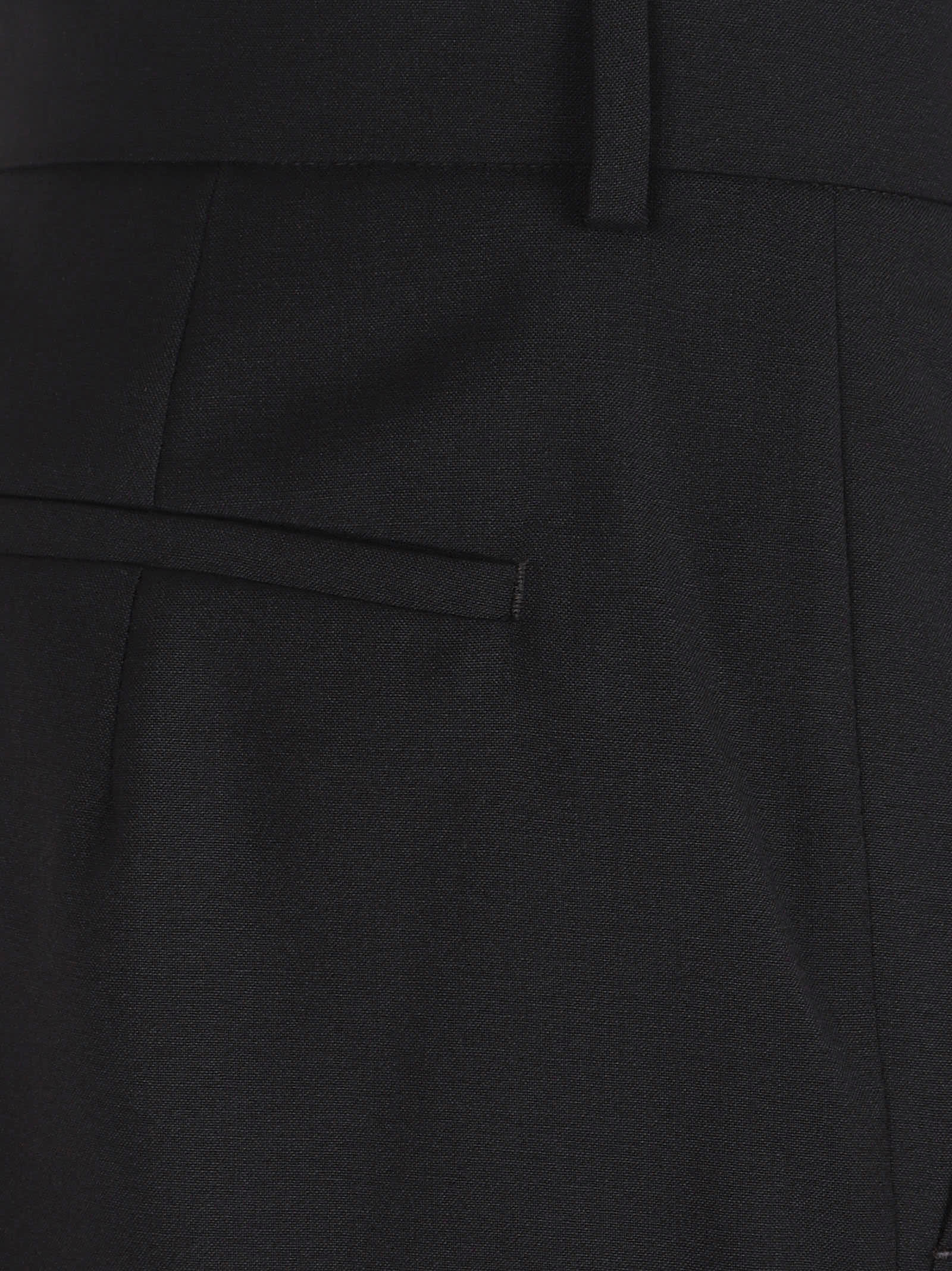 Sportmax Oversized Stretch Wool Trousers In Brown