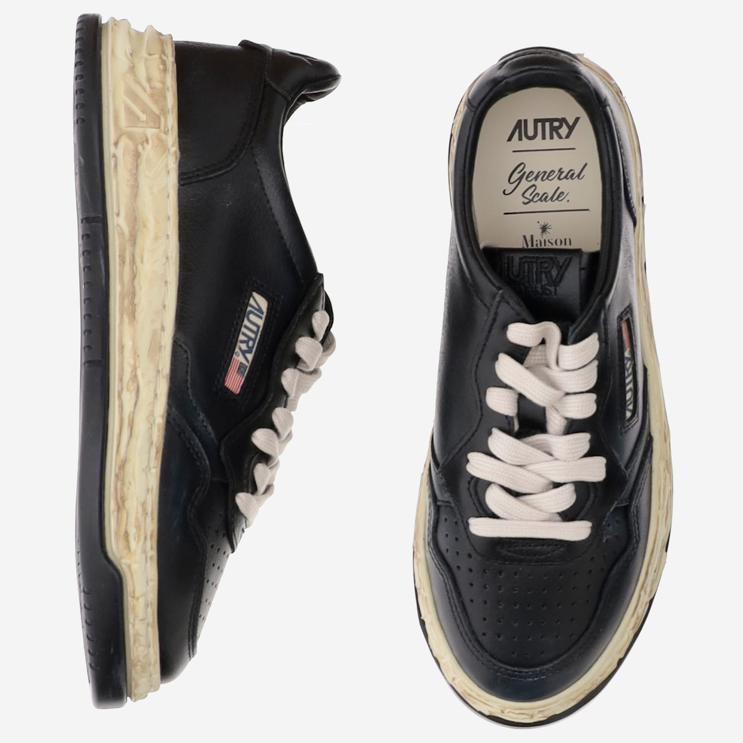 Autry Supvint Low X Mihara Yasuhiro Sneakers In Black
