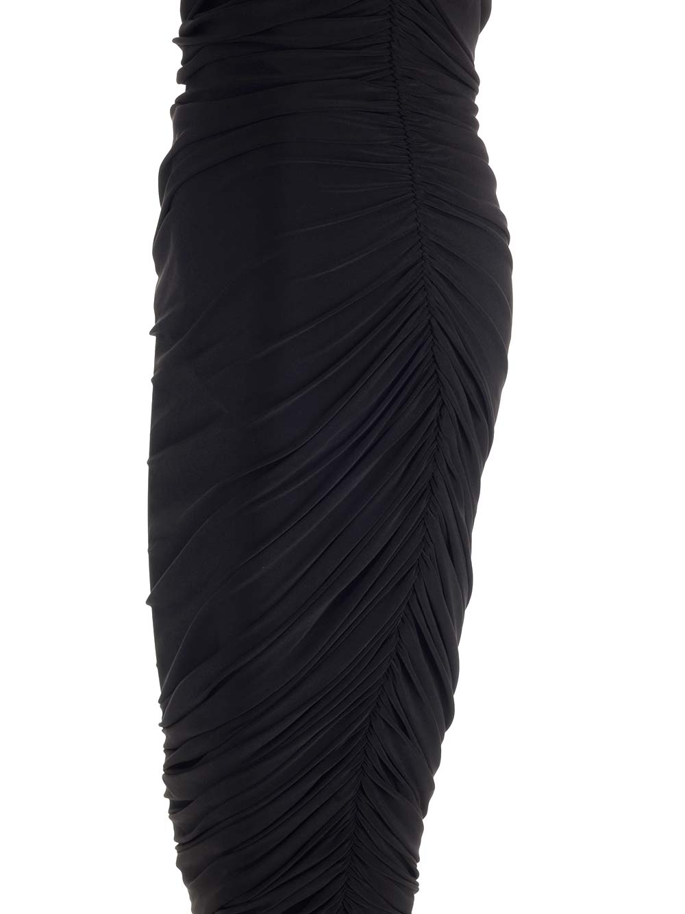 Shop Norma Kamali Black One-shoulder Diana Dress In Jersey