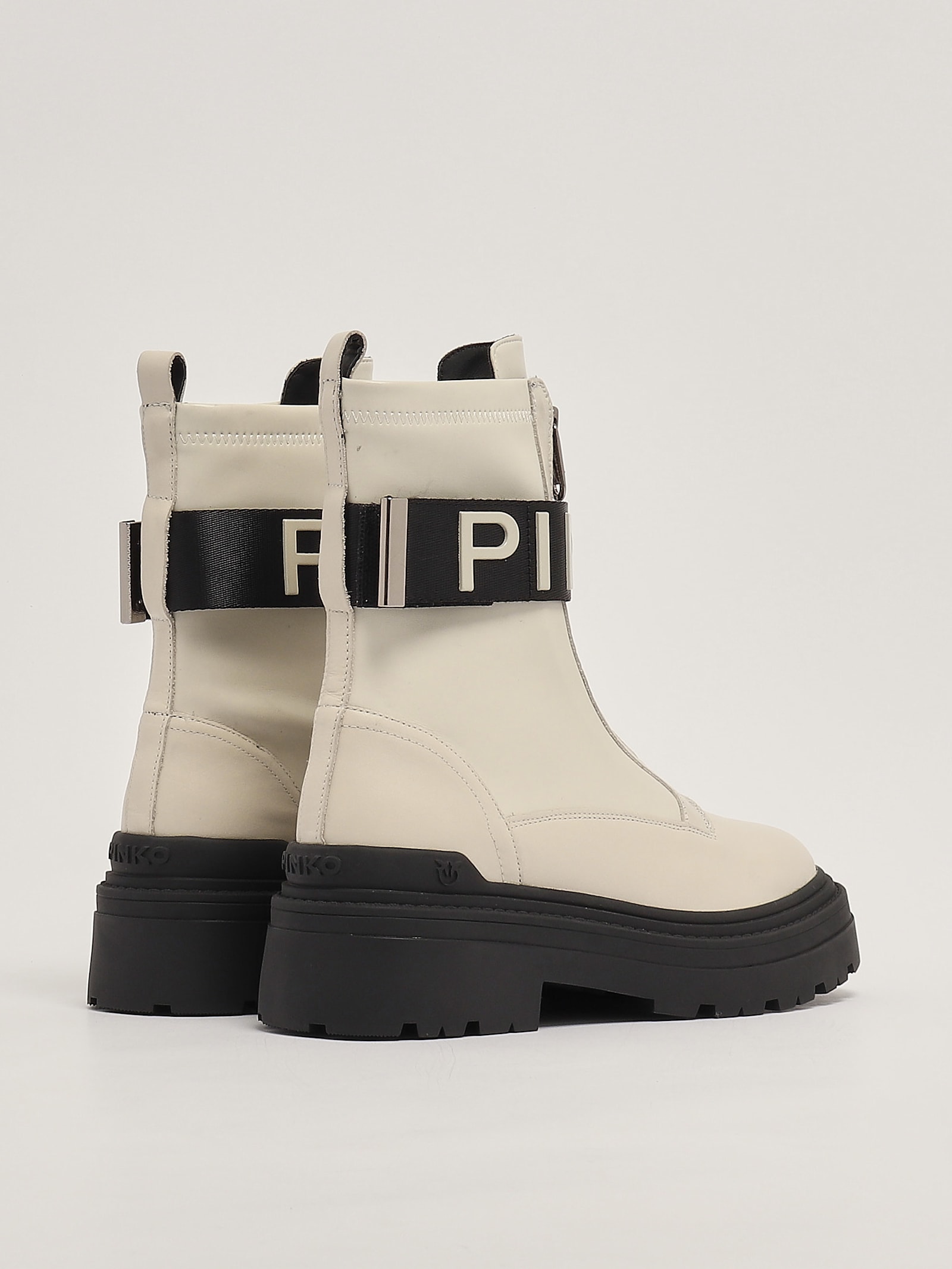 Shop Pinko Mia 13 Boots In Panna