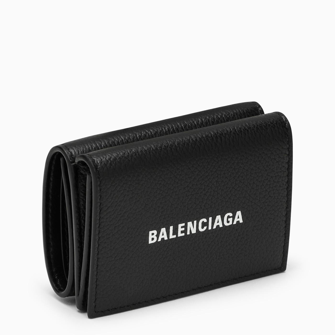 Shop Balenciaga Black Leather Horizontal Wallet
