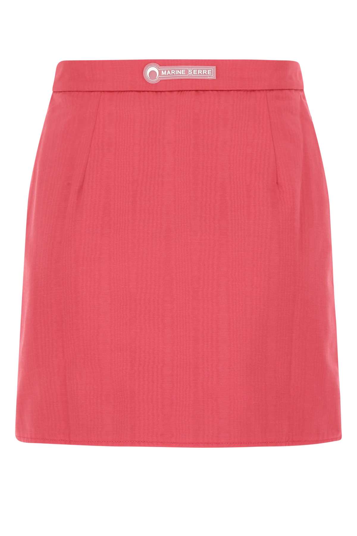 Shop Marine Serre Fuchsia Nylon Mini Skirt In 07