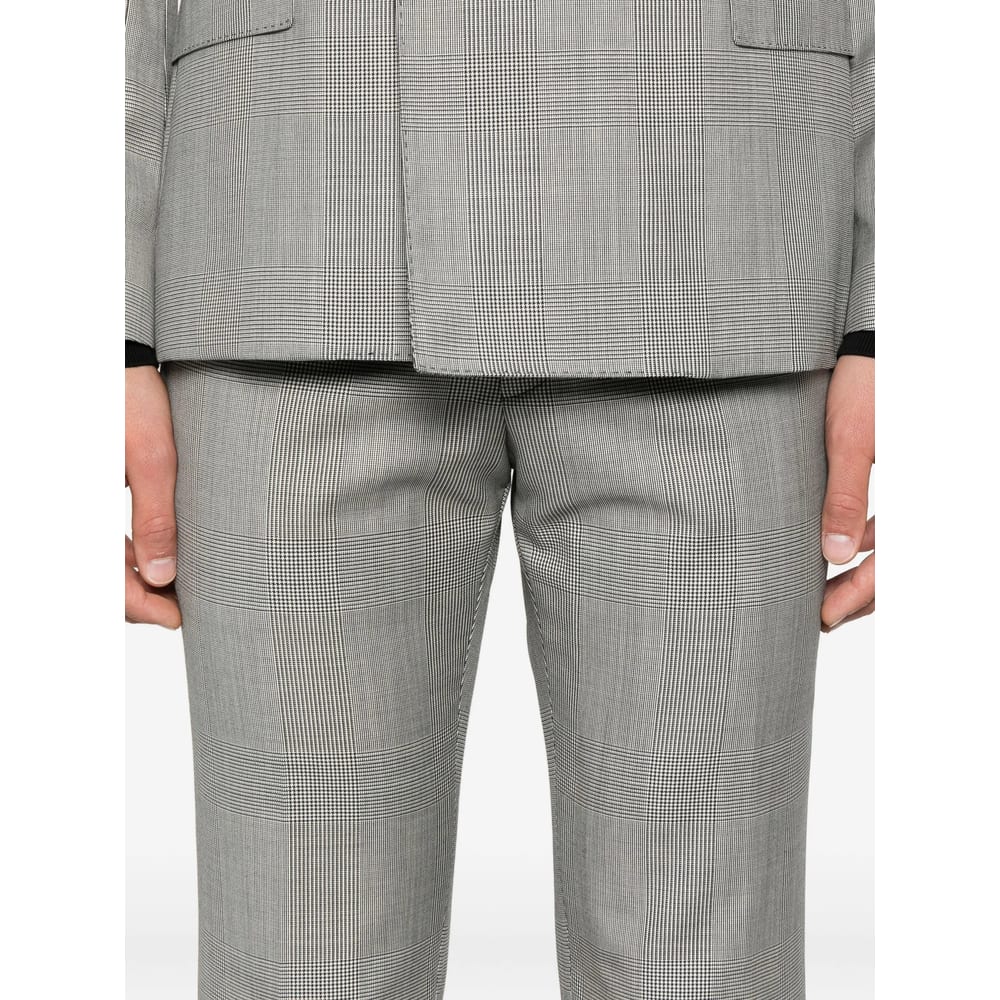 Reveres 1949 Double-breasted Checked-pattern Suit In Gray