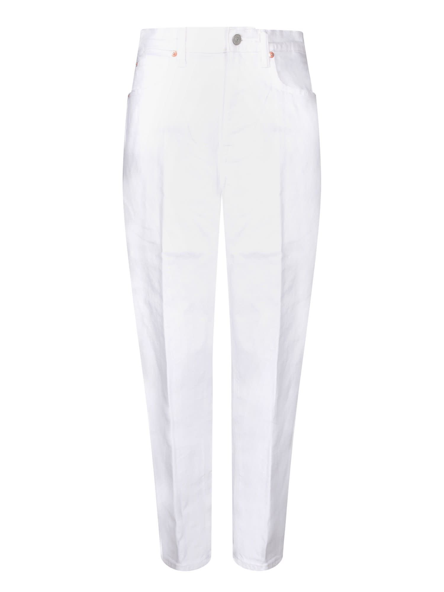 Tapered Jeans In White