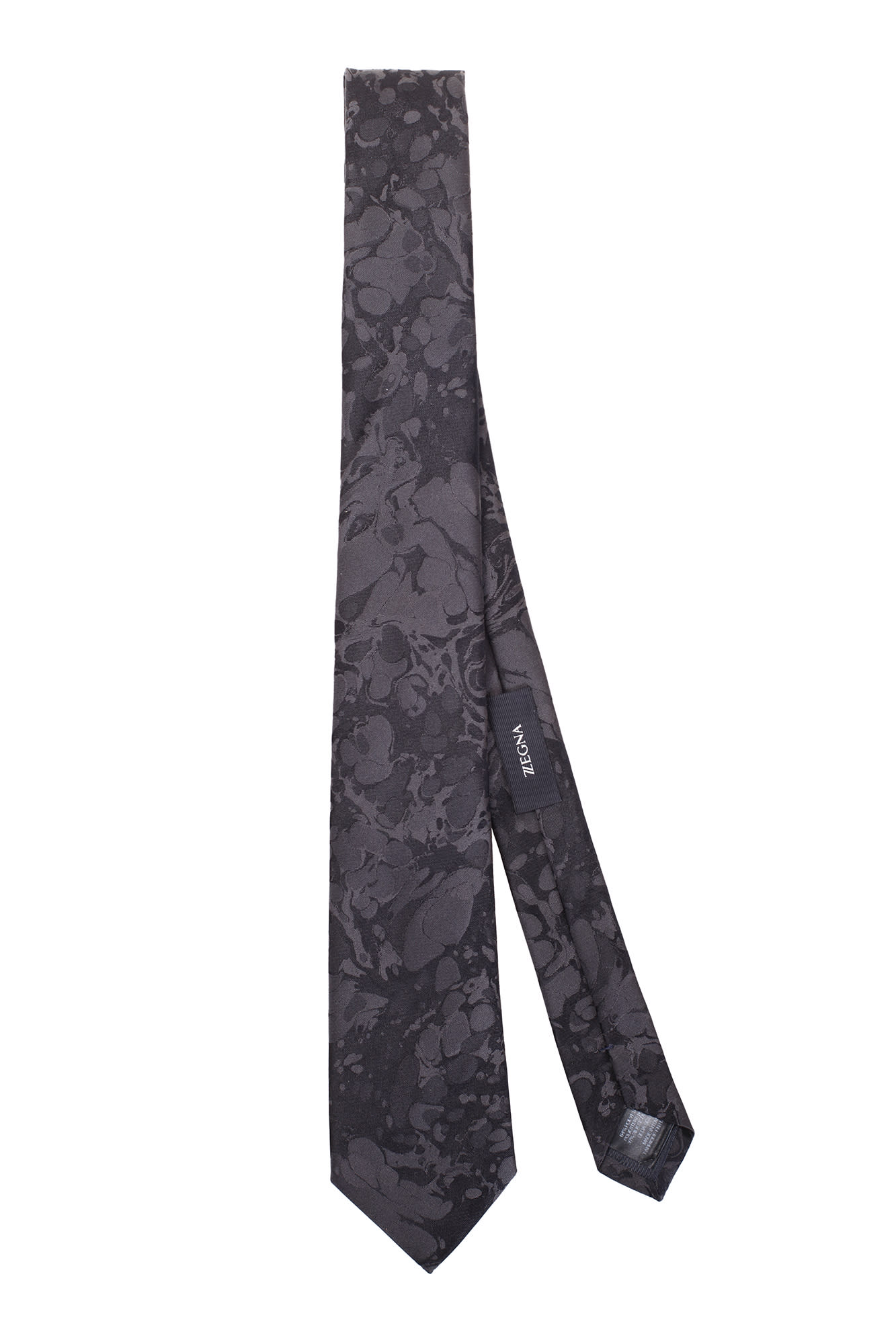 Z Zegna Gray patterned tie