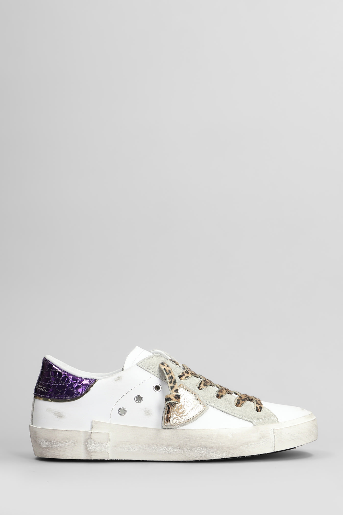 Shop Philippe Model Prsx Low Sneakers In White Leather