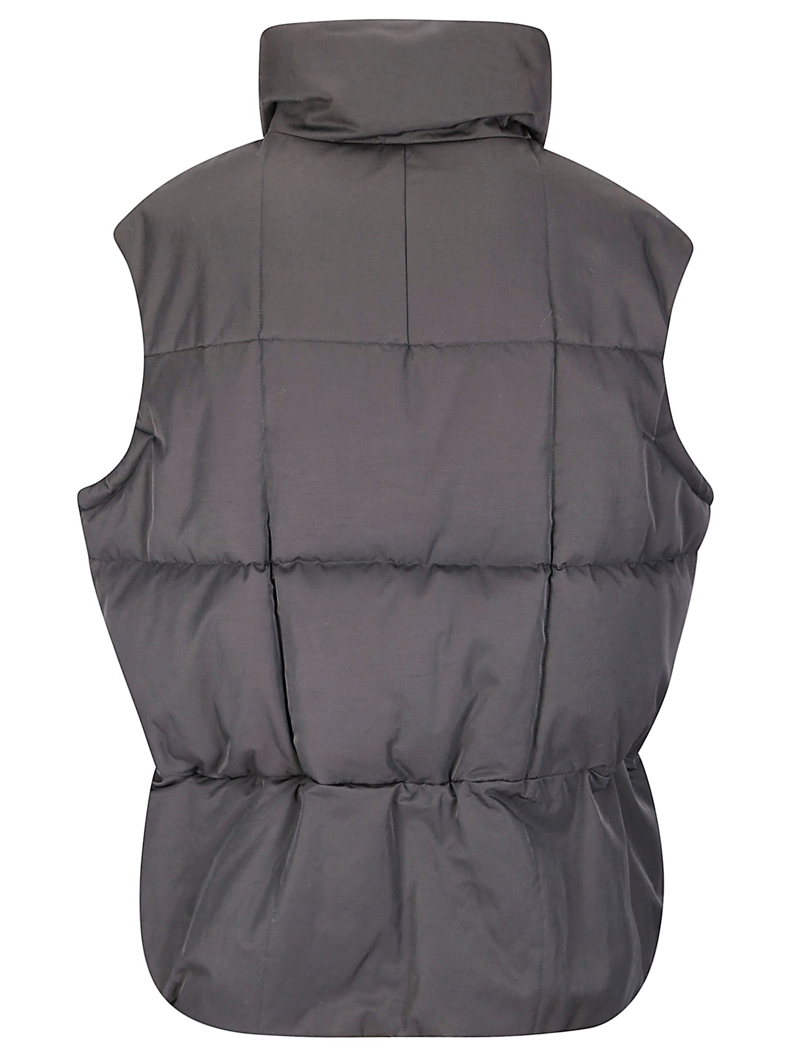 Yohji Yamamoto Padded Vest With Double-slider Zip Fastening In Black