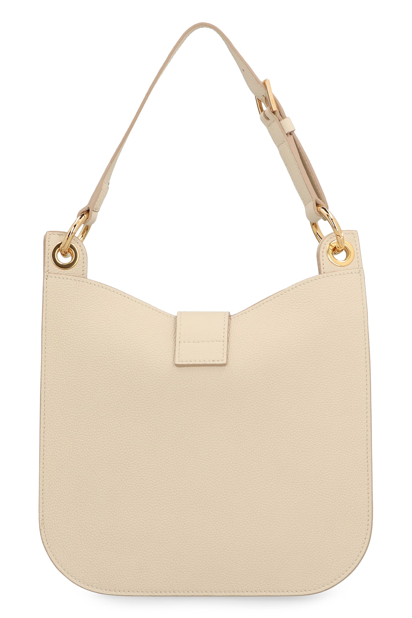 Tom Ford Tara Small Hobo Crossbody In Grained Leather In Neutral