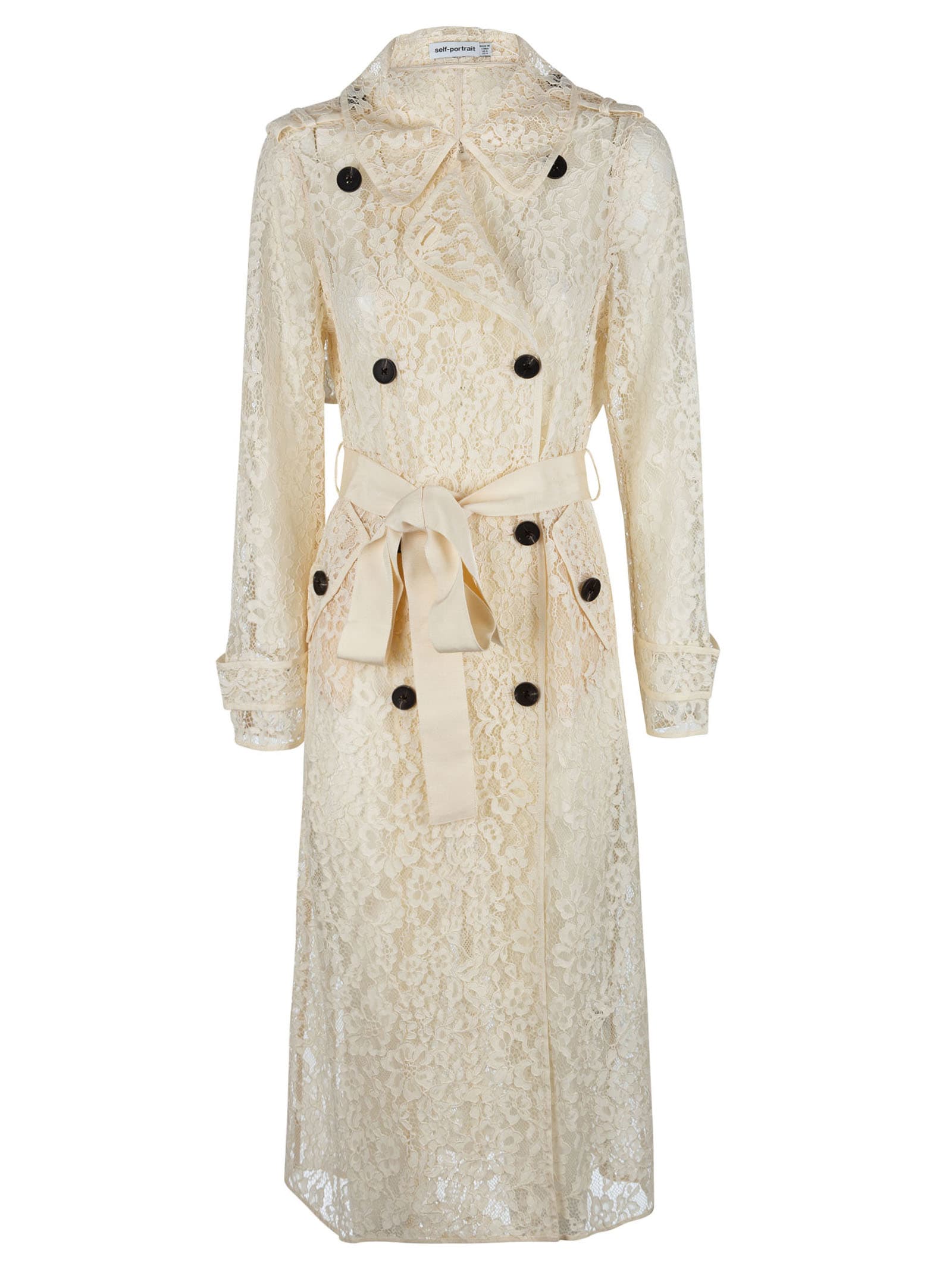 self-portrait Cord Lace Trench