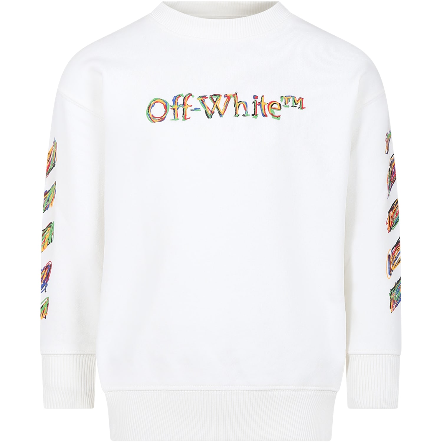 Off-white Kids' White Sweatshirt For Boy With Logo