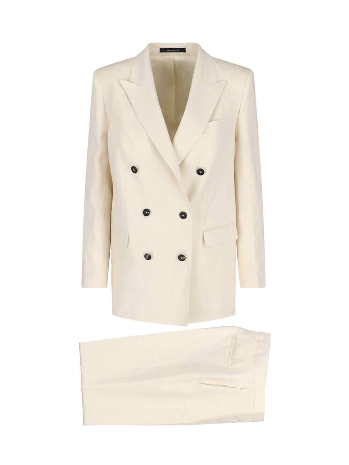 Shop Tagliatore Double-breasted Suit