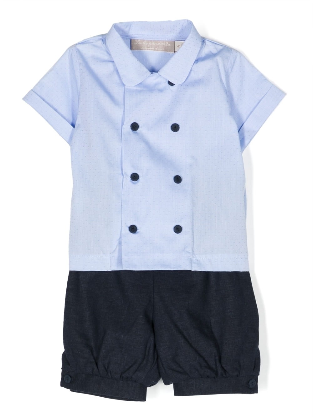 Shop La Stupenderia Cotton-linen Suit In Light Blue