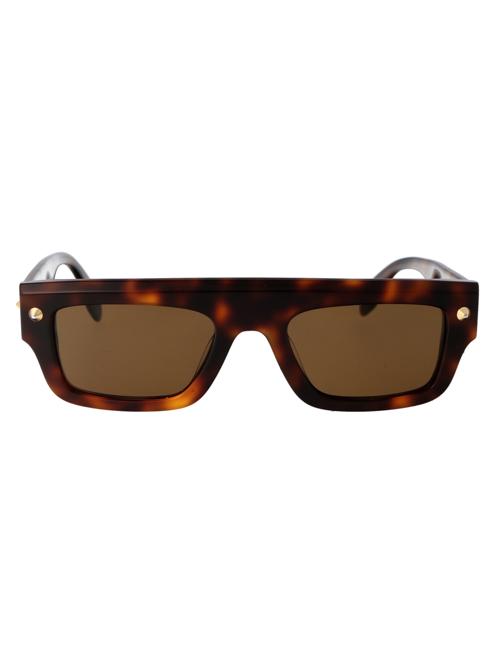 Shop Alexander Mcqueen Am0427s Sunglasses In 002 Havana Havana Brown