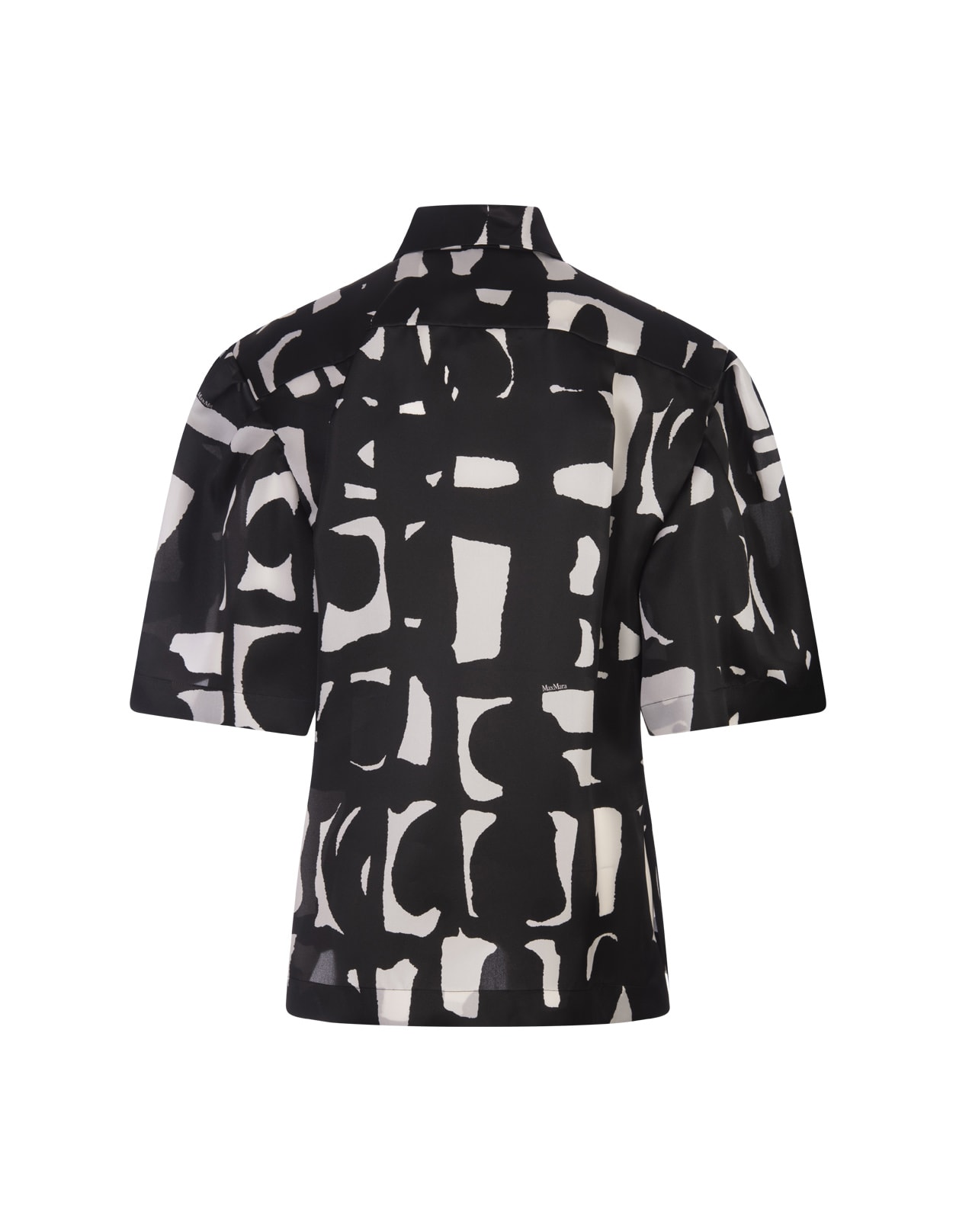 Shop Max Mara Carella Shirt In White And Black In St. Grafica