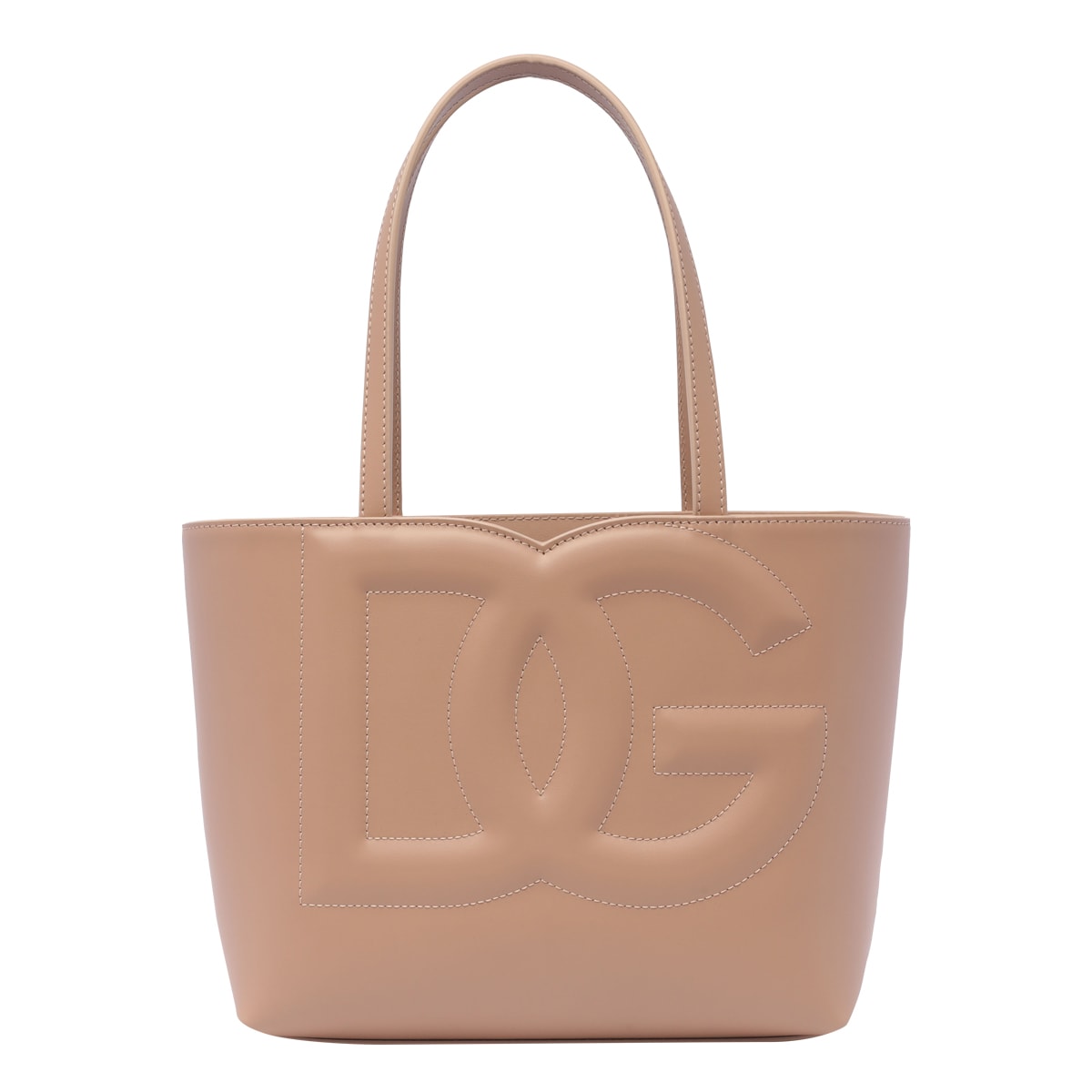 Shop Dolce & Gabbana Dg Logo Bag Small Shopping Bag In Powder