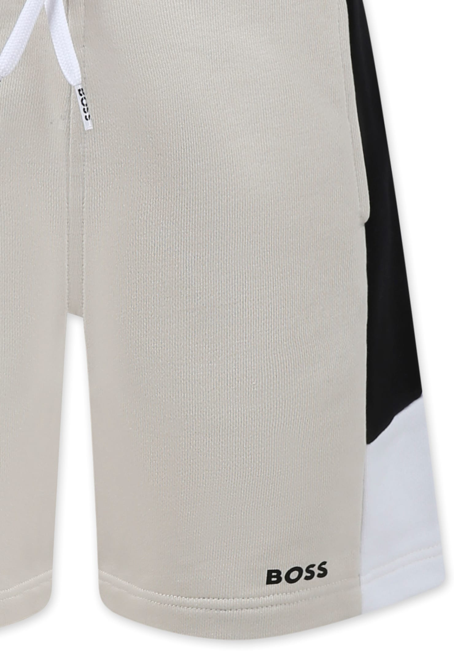 Hugo Boss Beige Shorts For Boy With Logo In Beige