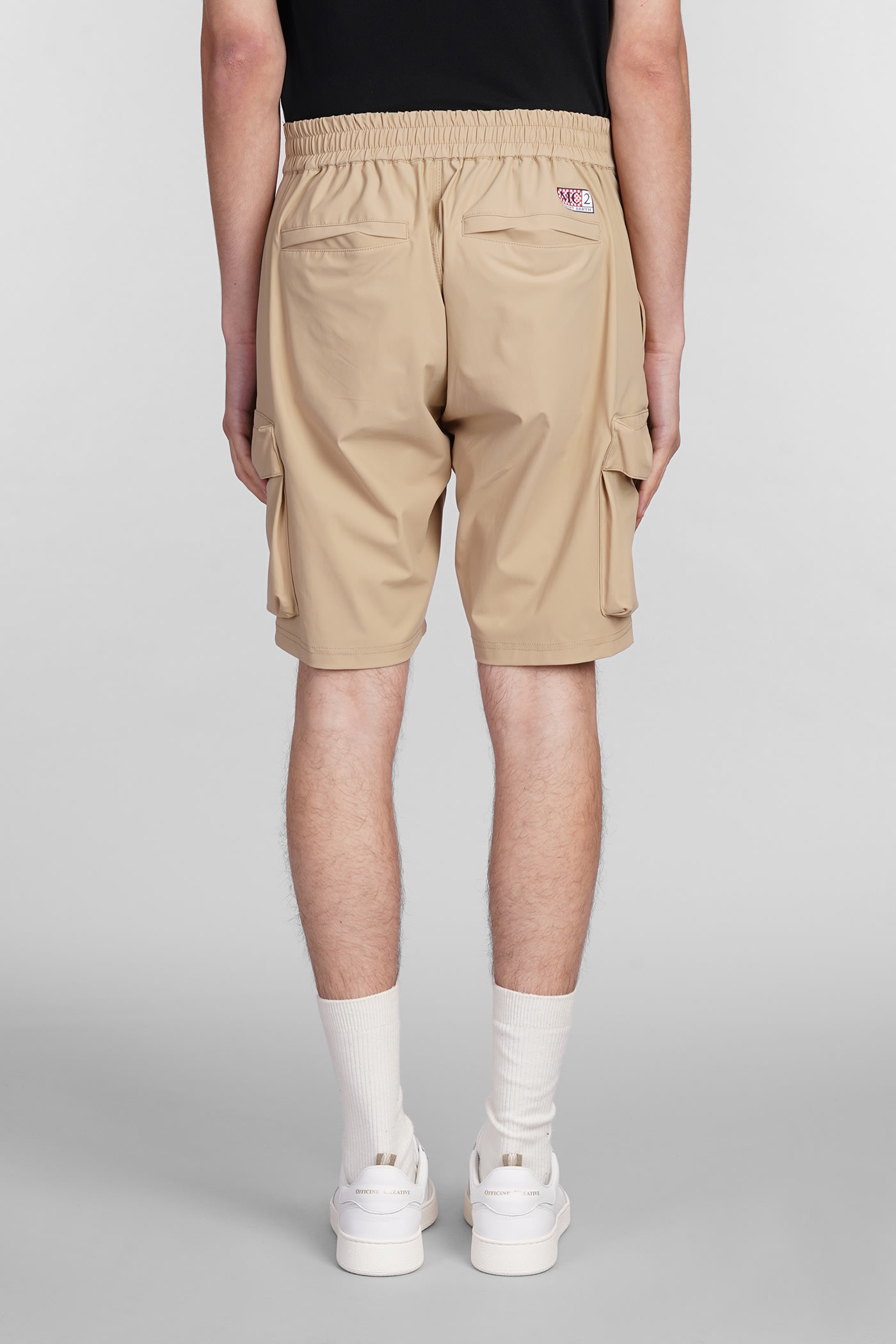 Shop Mc2 Saint Barth Deck Shorts In Beige Polyamide