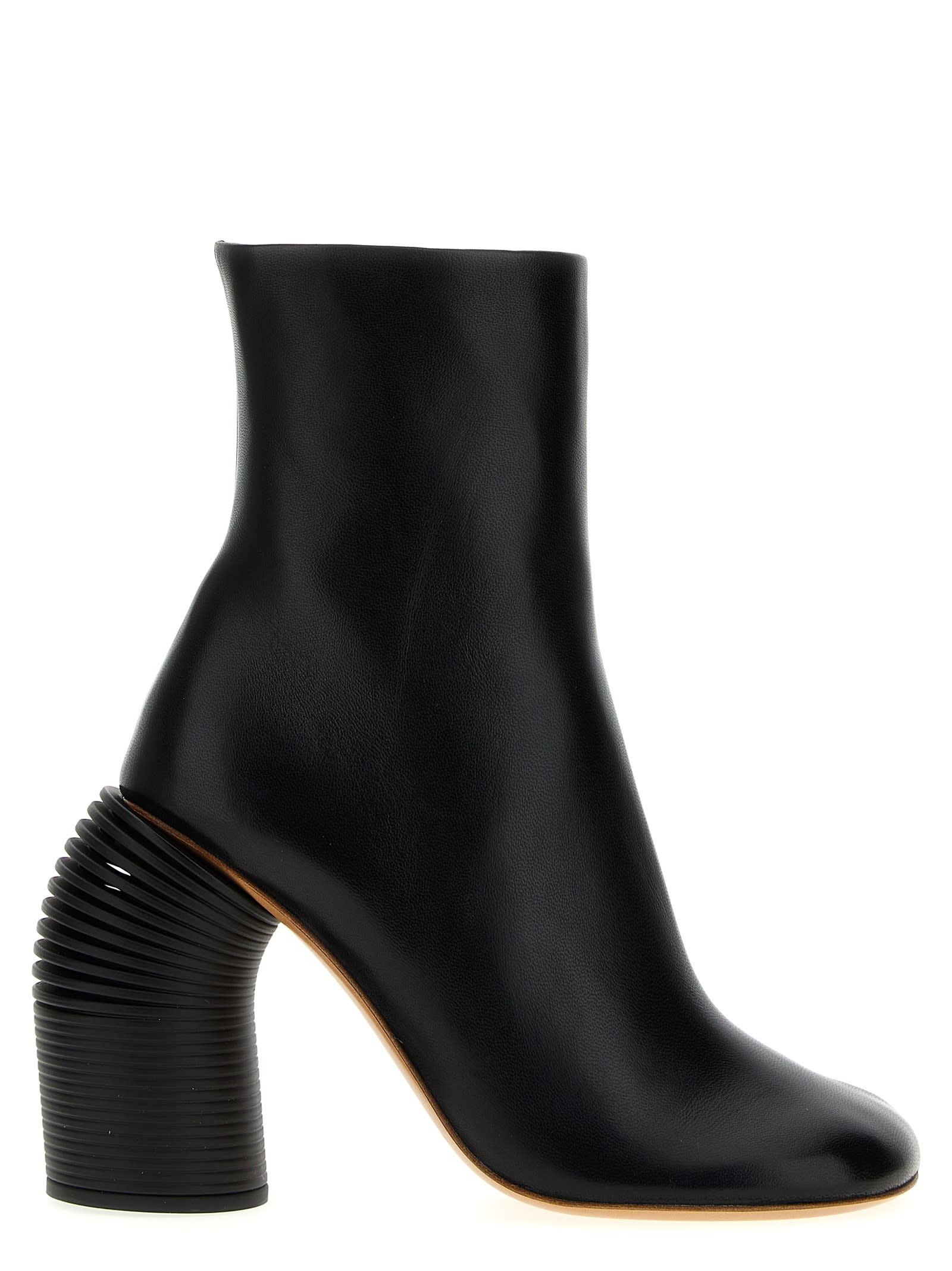 Shop Off-white Tonal Spring Ankle Boots In Black