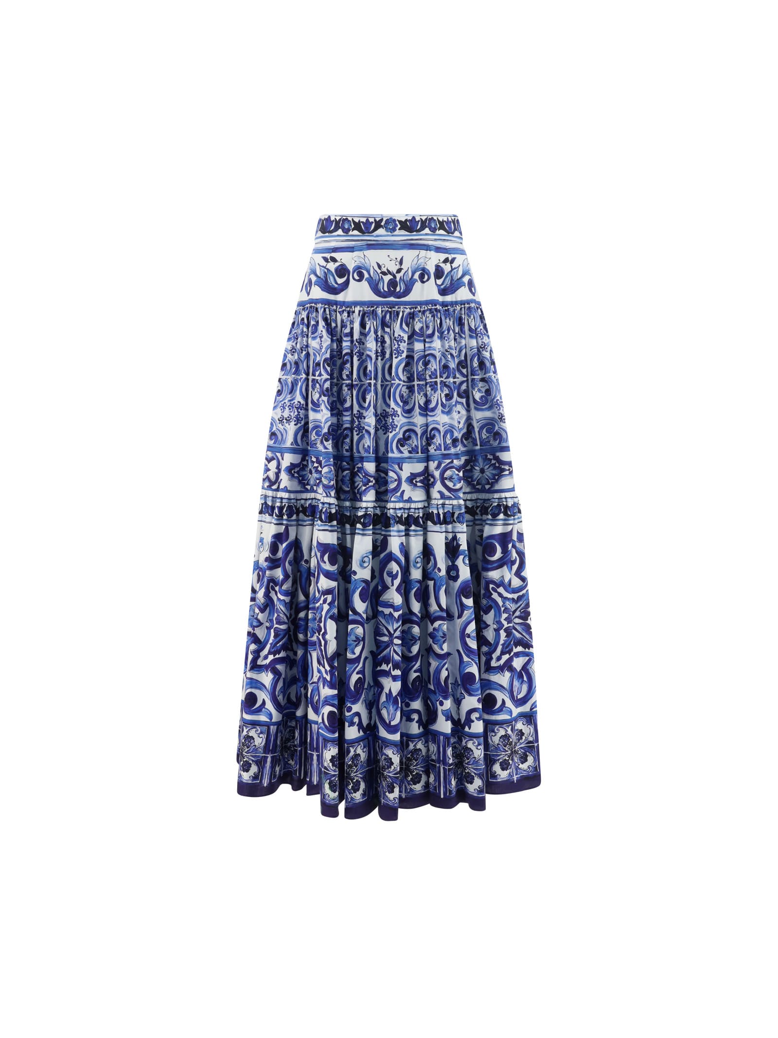 Shop Dolce & Gabbana Skirt In Tn Blu/bco