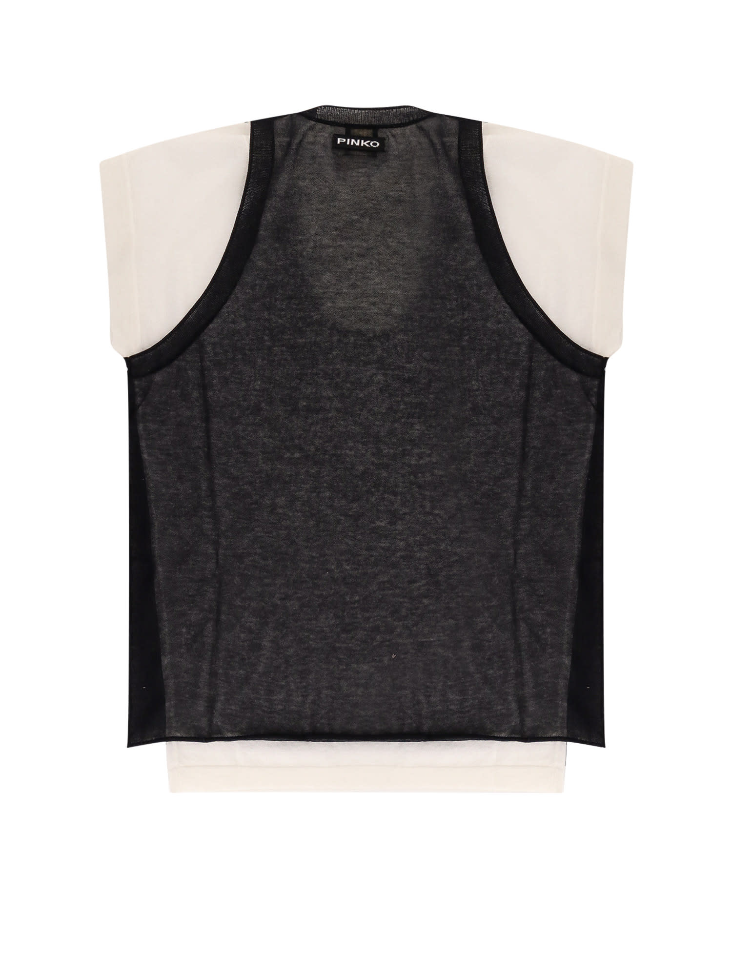 Pinko Mark Cotton Blend T-shirt With Combined Top In Black