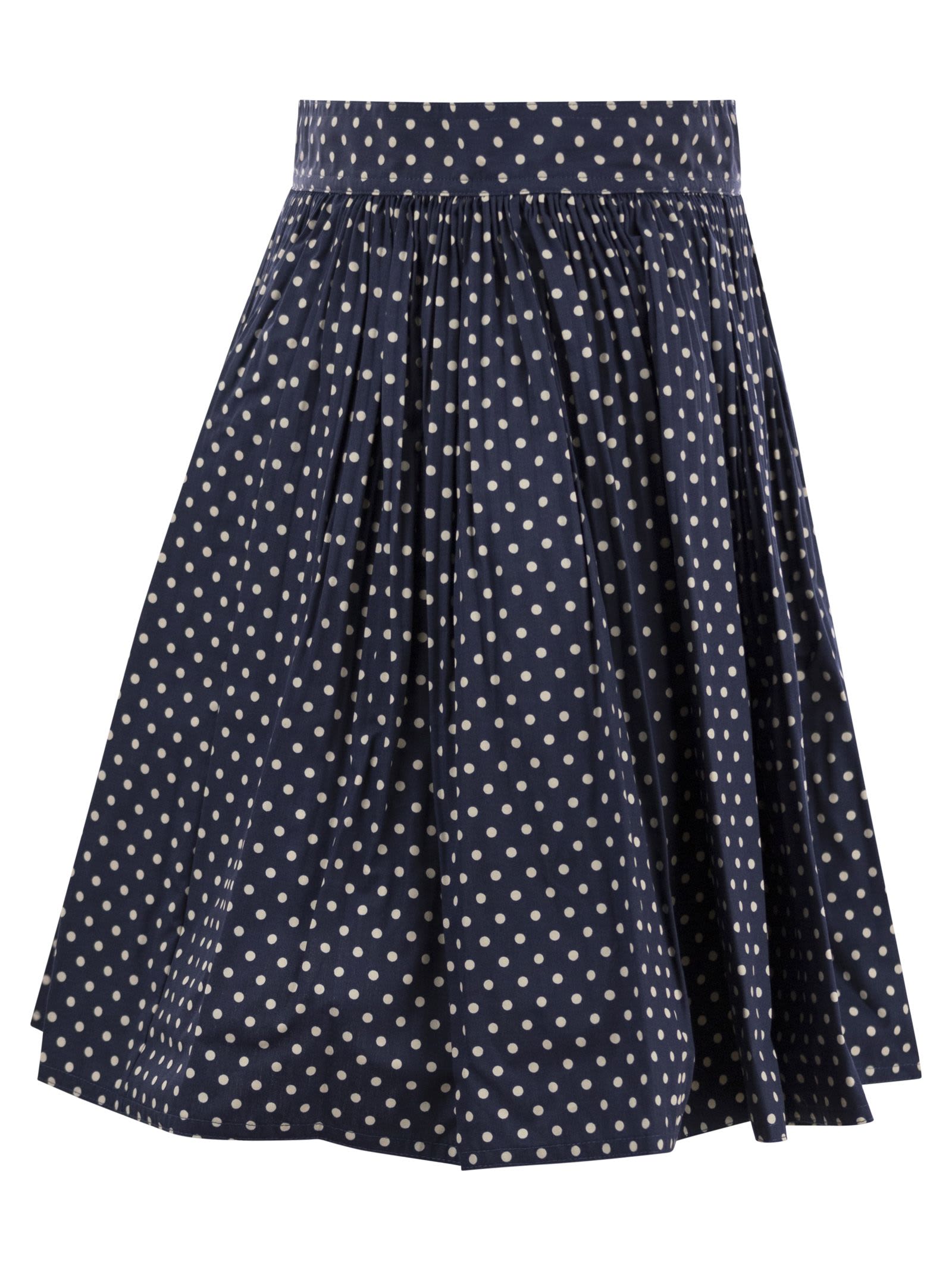 Shop Polo Ralph Lauren Floral A-line Skirt In Blue