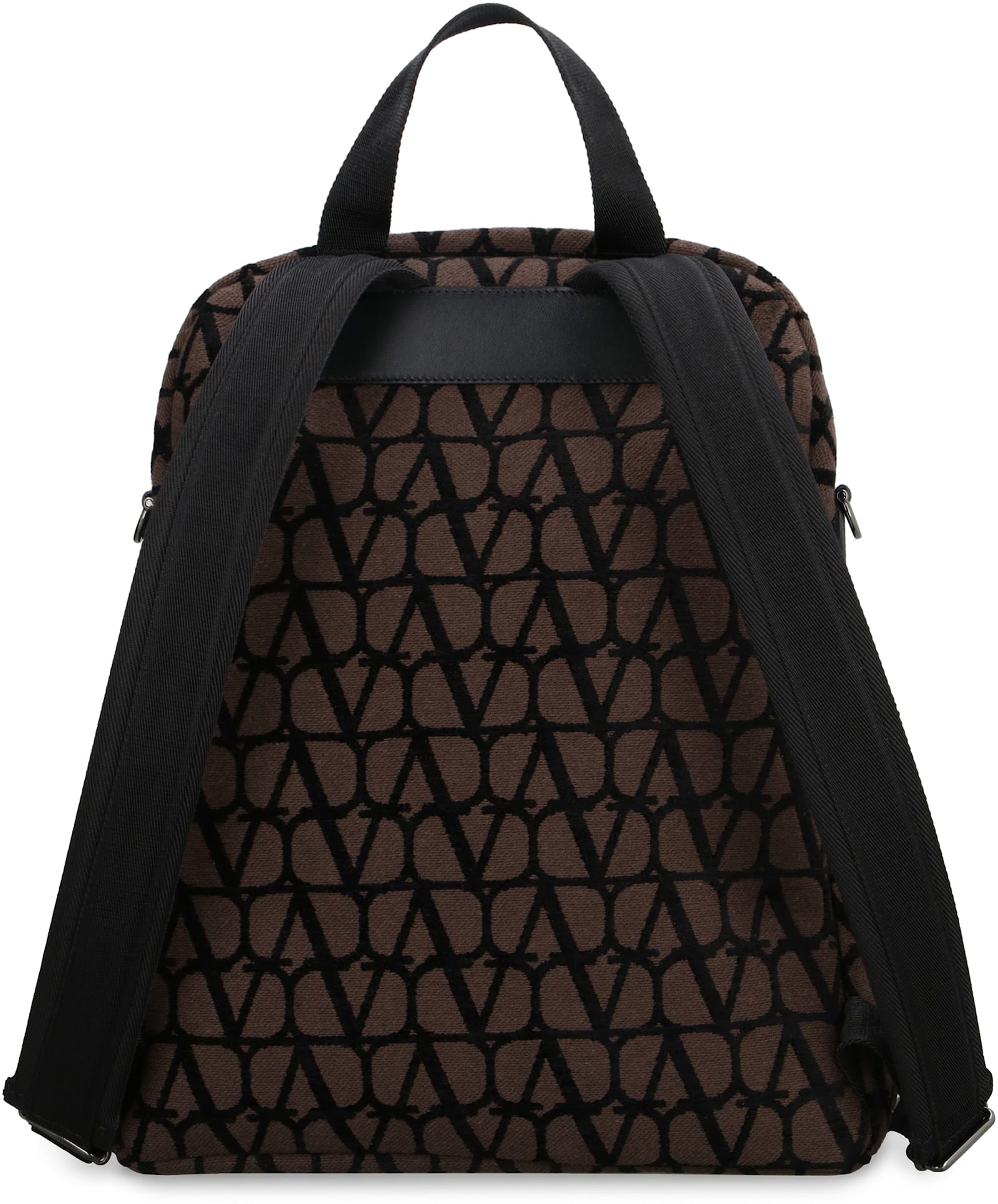 Valentino Toile Iconographe Fabric Backpack In Brown