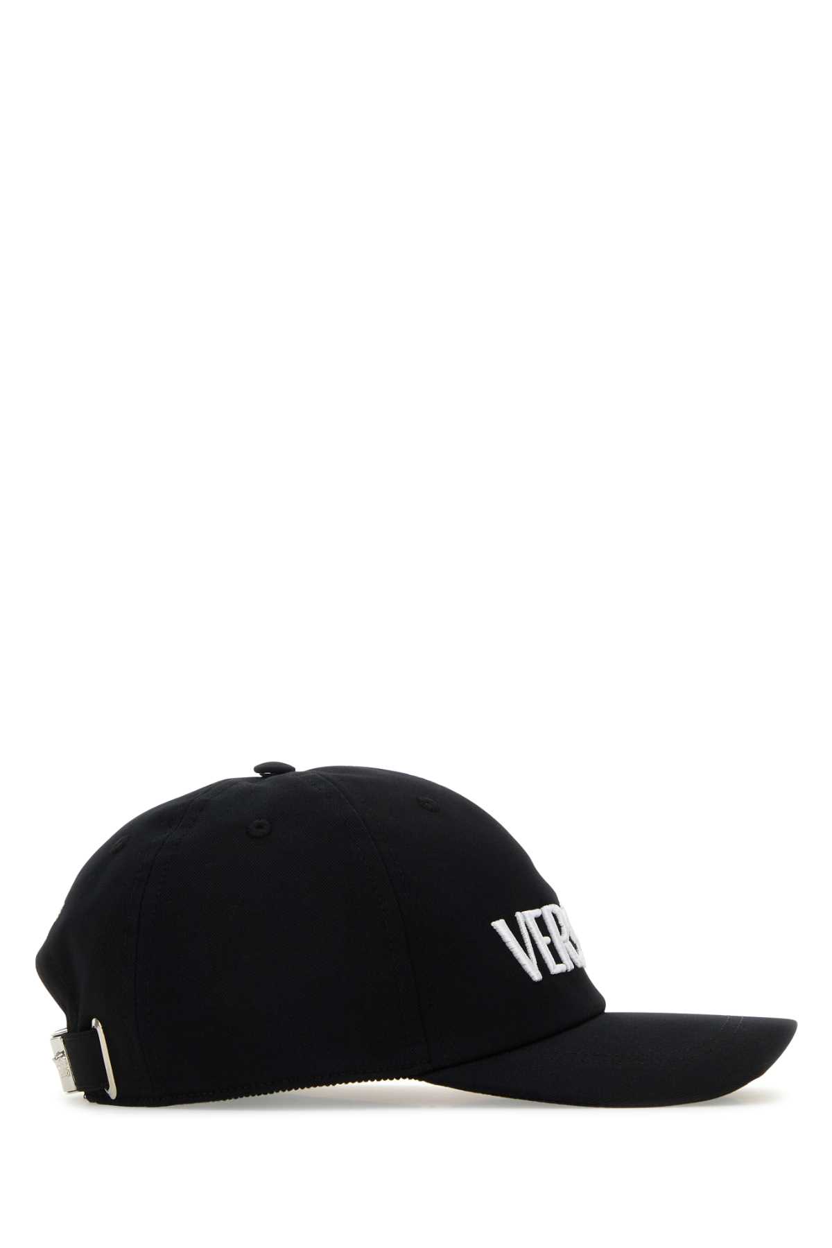 Shop Versace Black Cotton Baseball Cap In 2b02p
