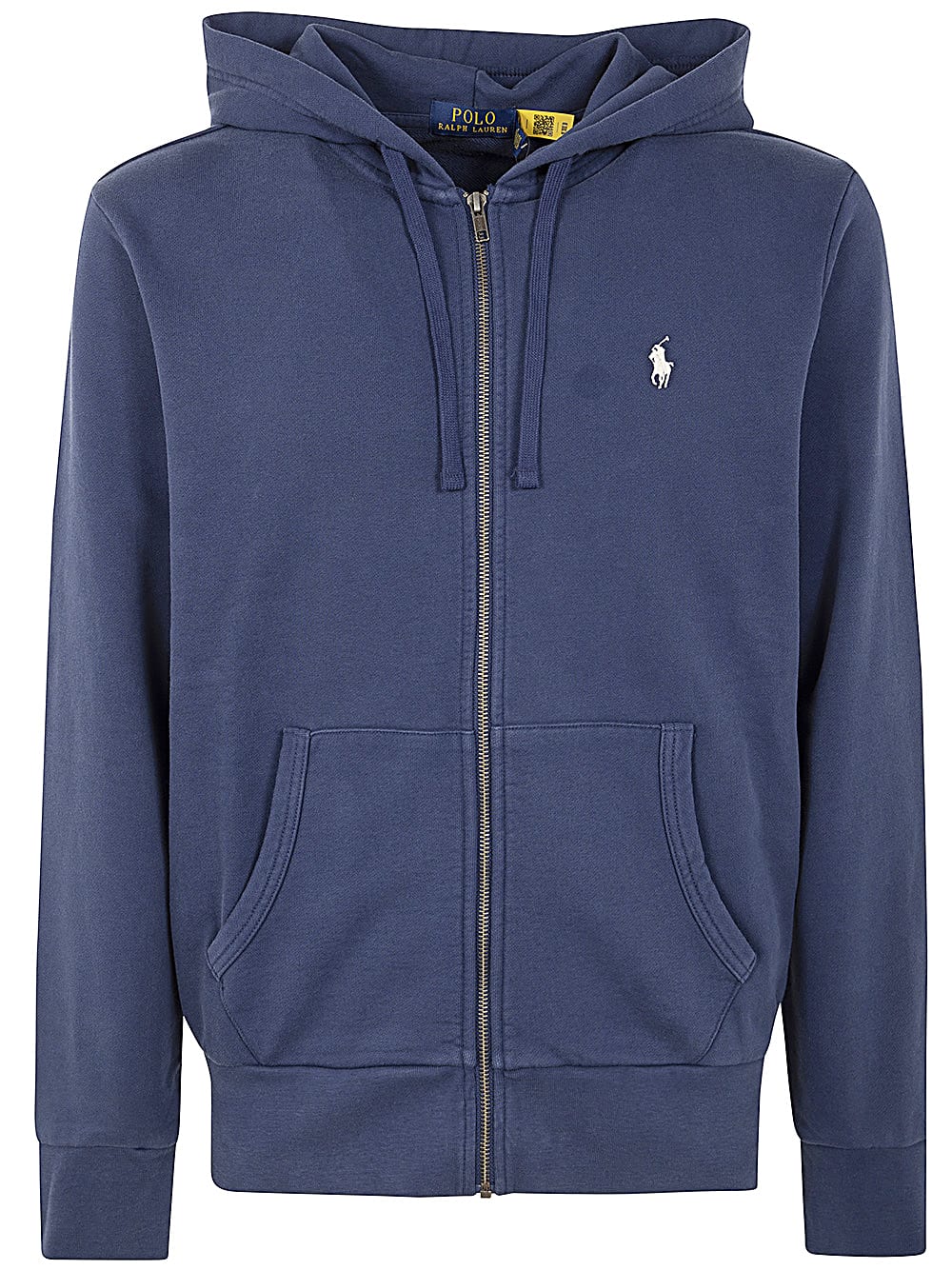 Shop Polo Ralph Lauren Full Zipped Hoodie In Cruise Navy