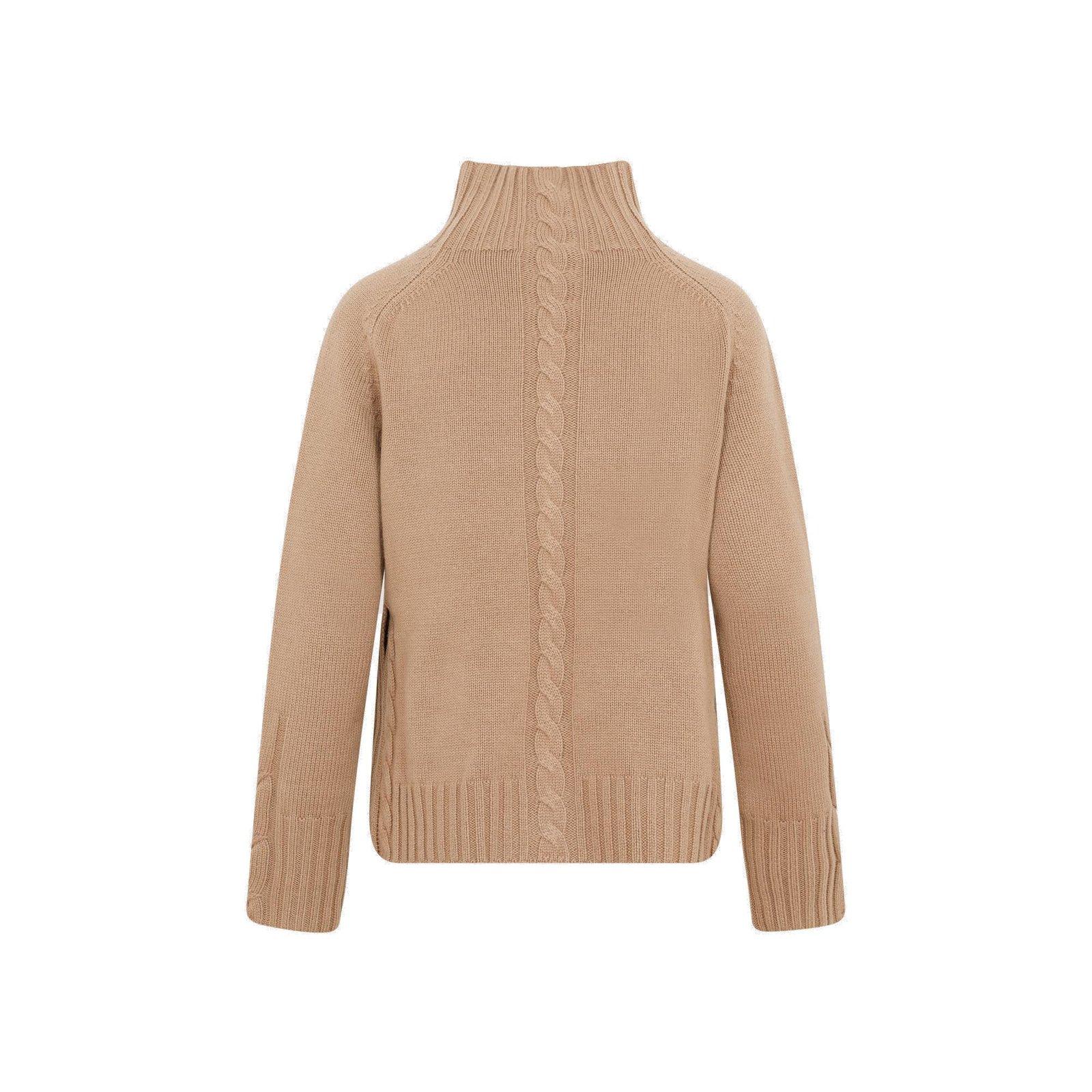 Shop 's Max Mara Oceania High Neck Knitted Jumper In Cammello