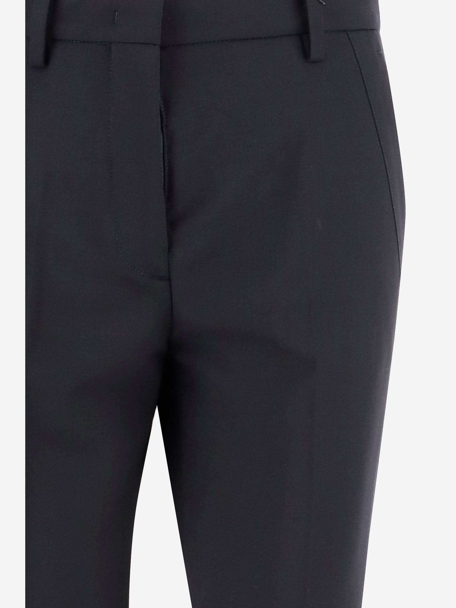 Shop N°21 Stretch Wool Blend Pants In Blue