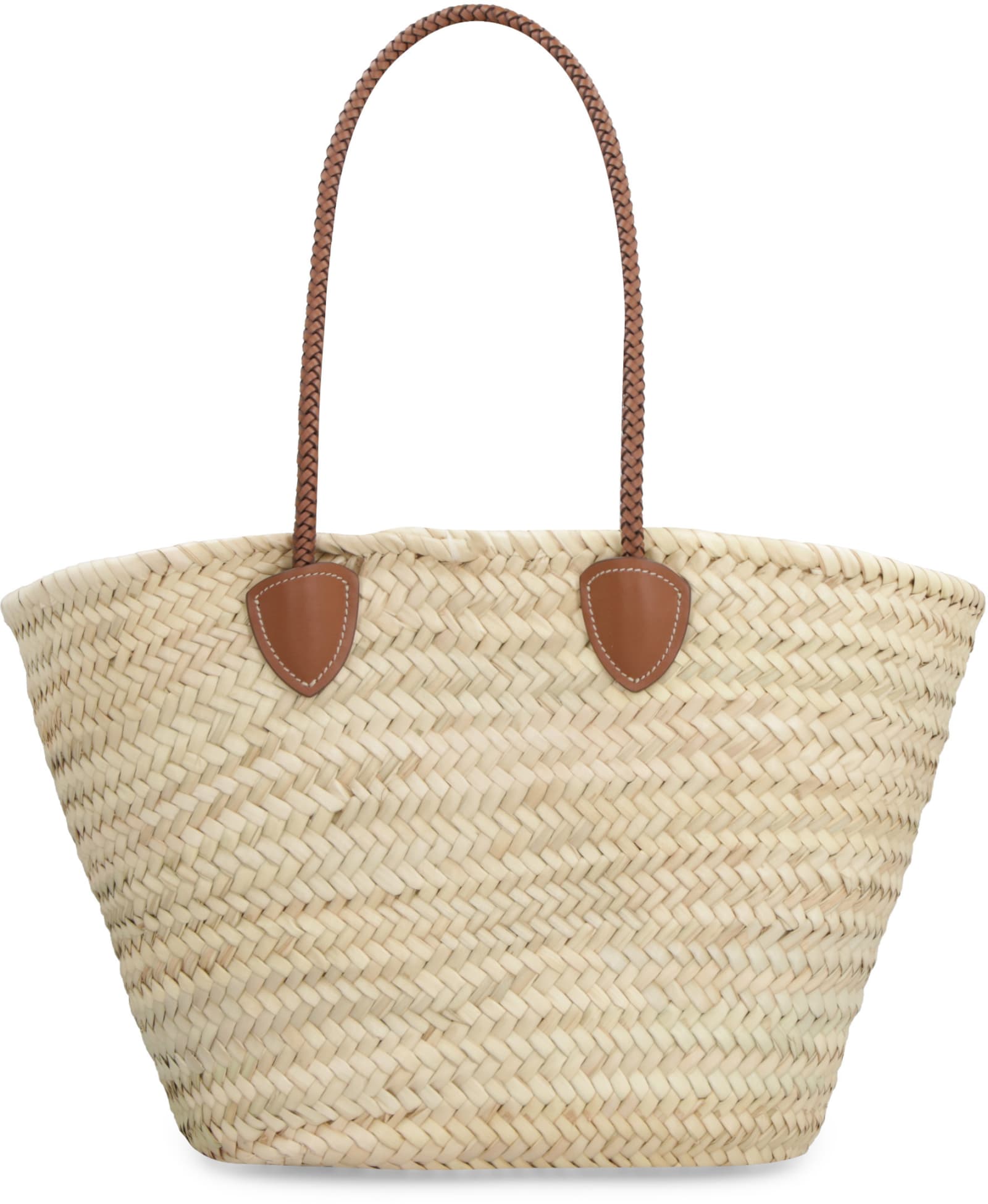 Miu Miu Raffia Tote Bag In Brown