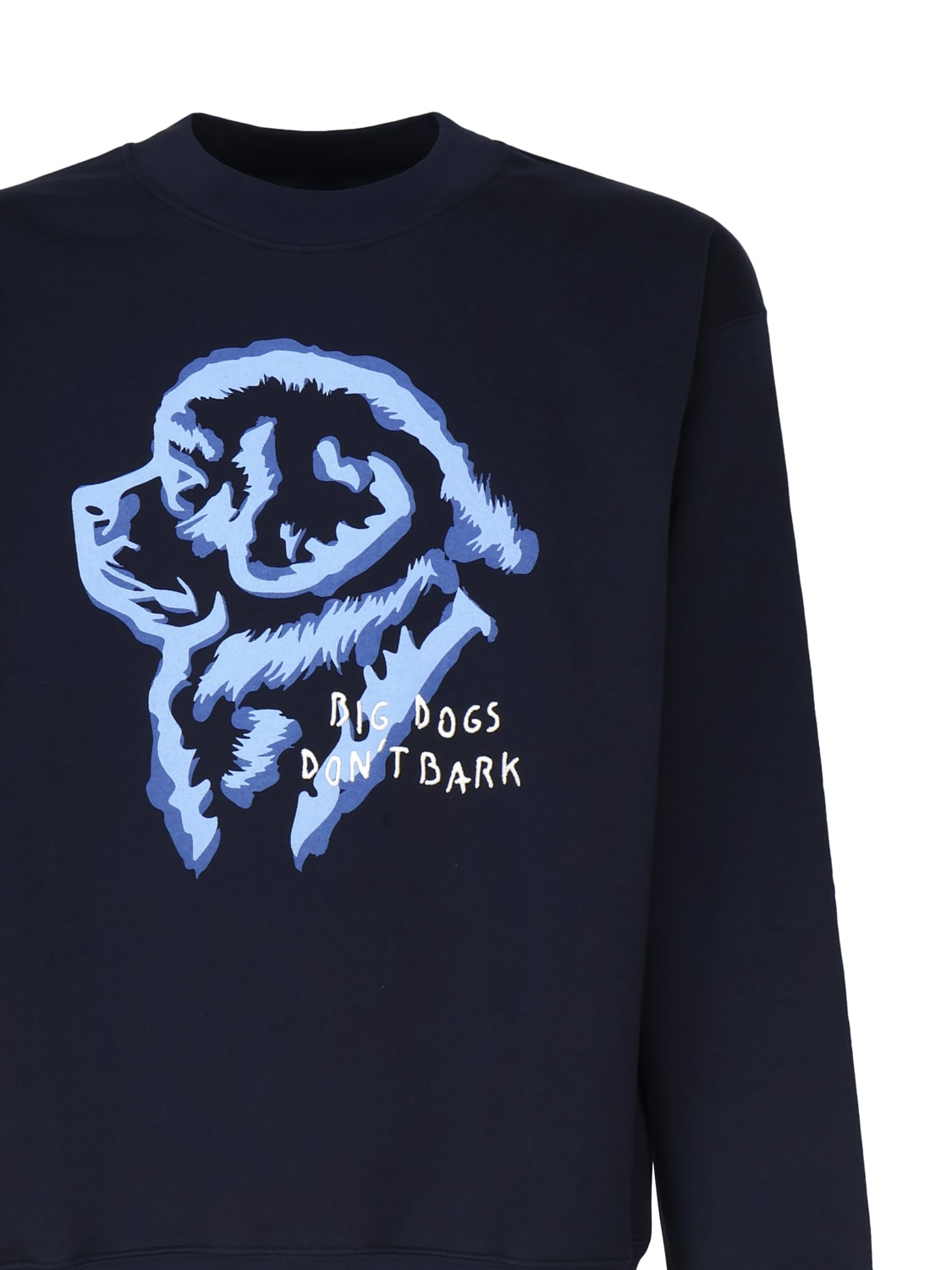 Shop Fay 3d Dog Print Sweatshirt In Cotton In Blue