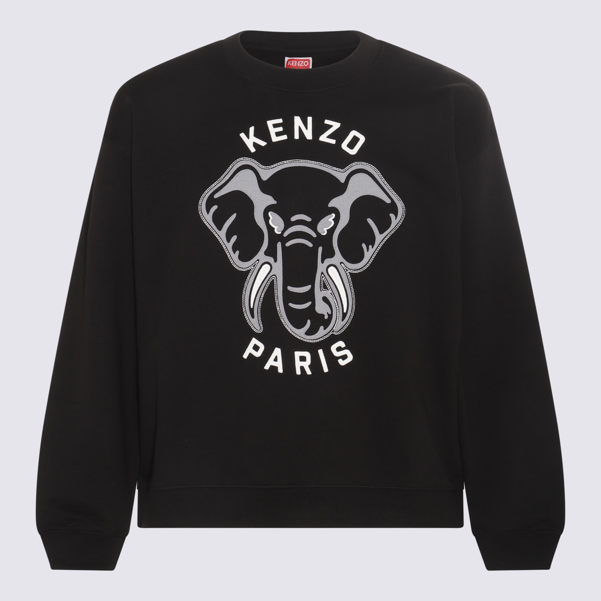 Kenzo Black, Grey And White Cotton Sweatshirt