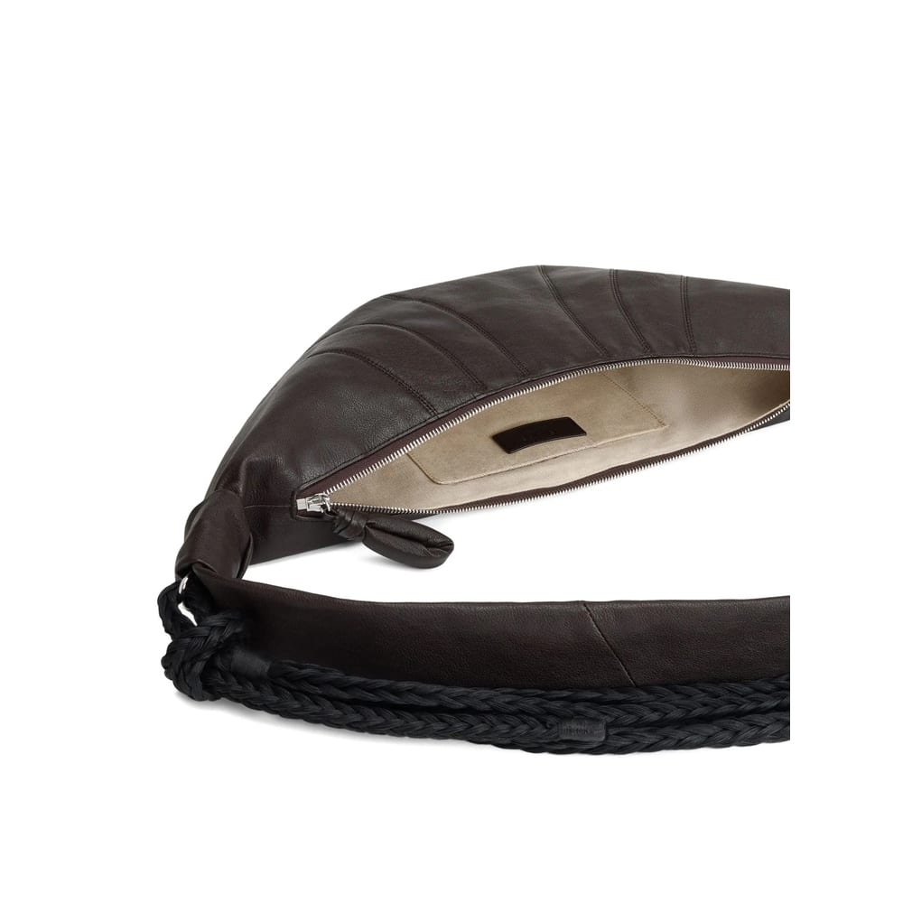 Lemaire Leather Shoulder Bags In Black