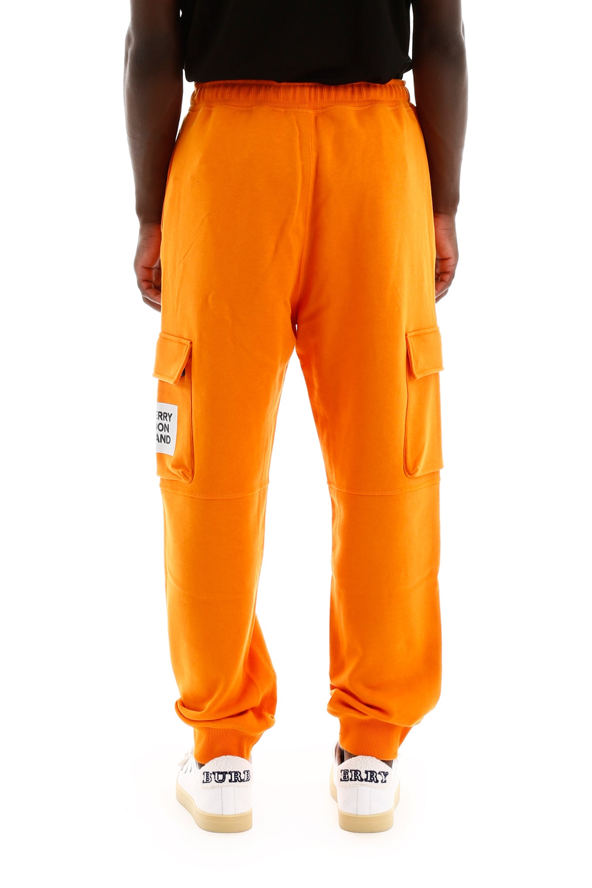 bright orange joggers