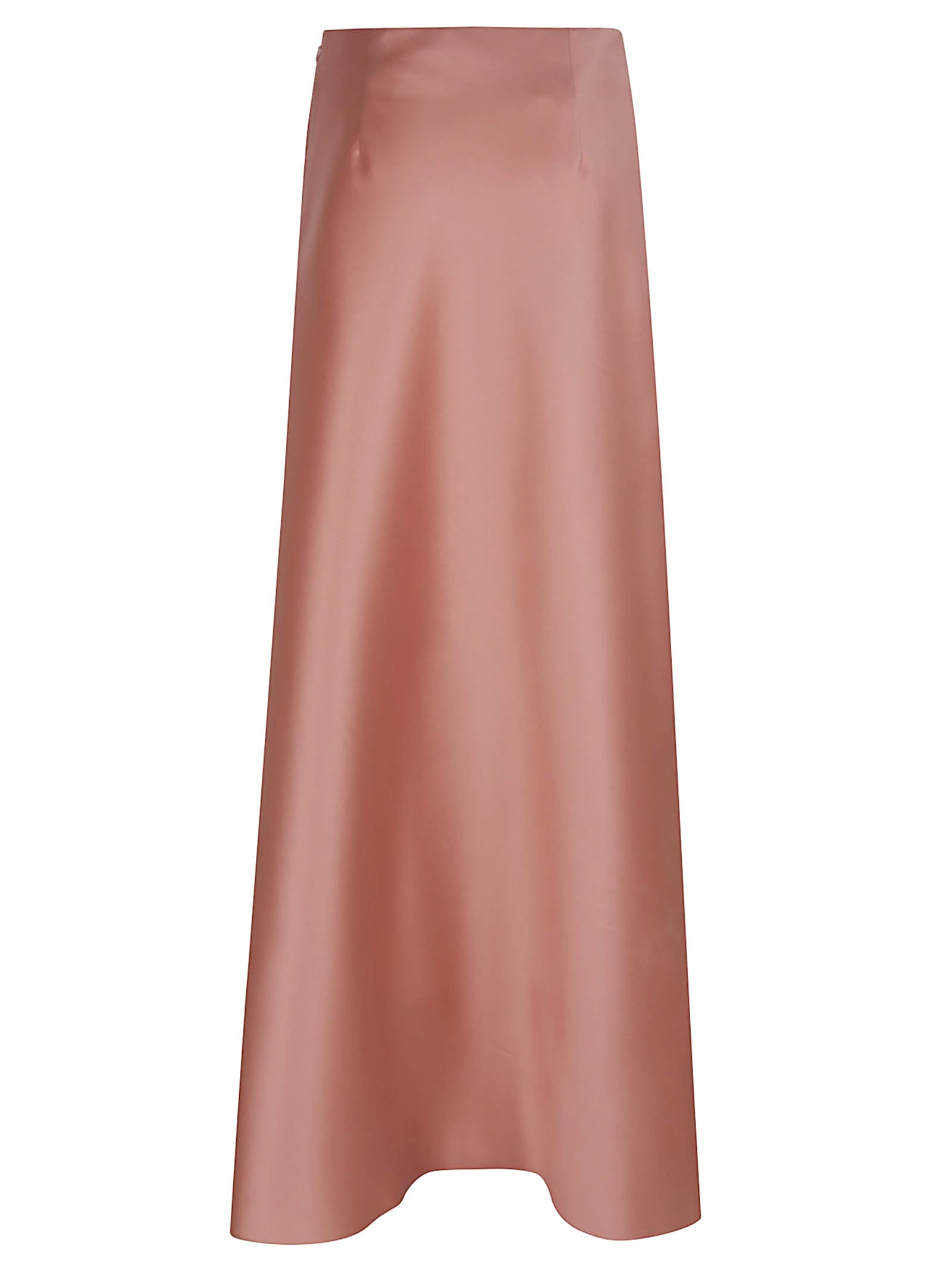 Shop Alberta Ferretti Mikado Long Skirt In Rosa