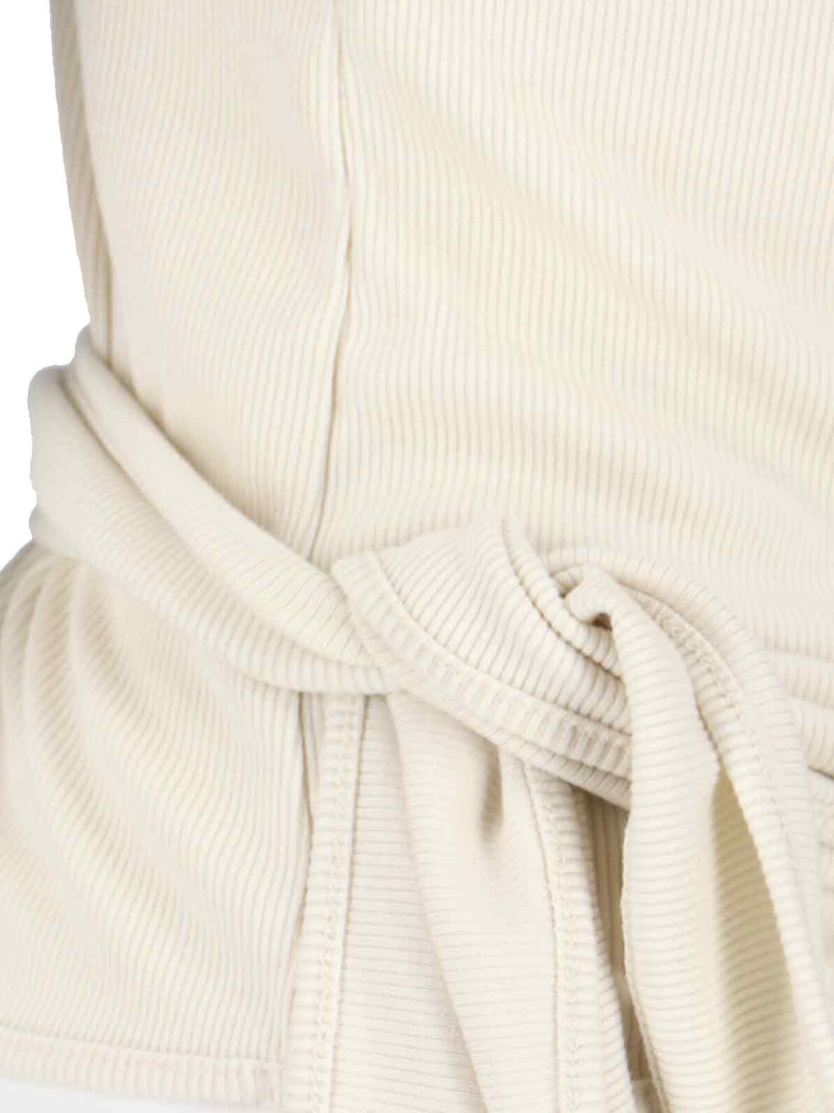 Low Classic Long Sleeve High Neck Top With Buttons In White