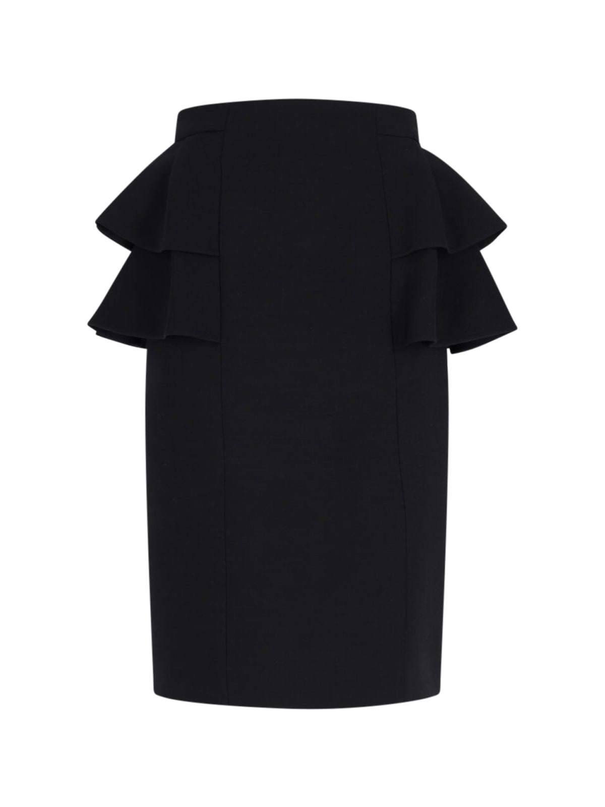 Virgin Wool And Silk Midi Skirt