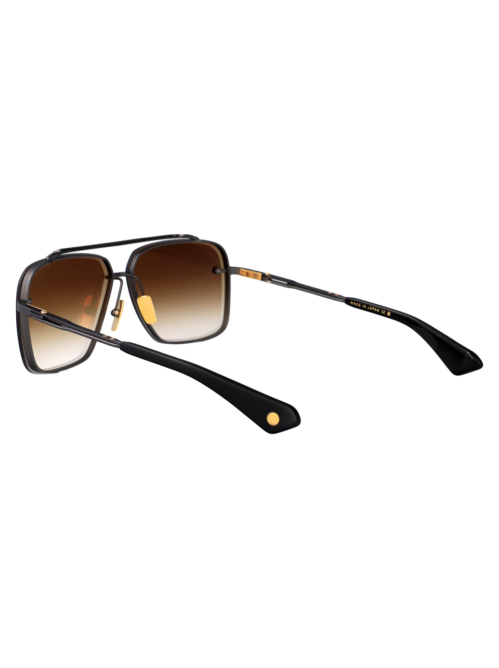 Dita Mach-six Sunglasses In Black Iron - Black Rhodium W/ Dark Brown To Clear - Ar