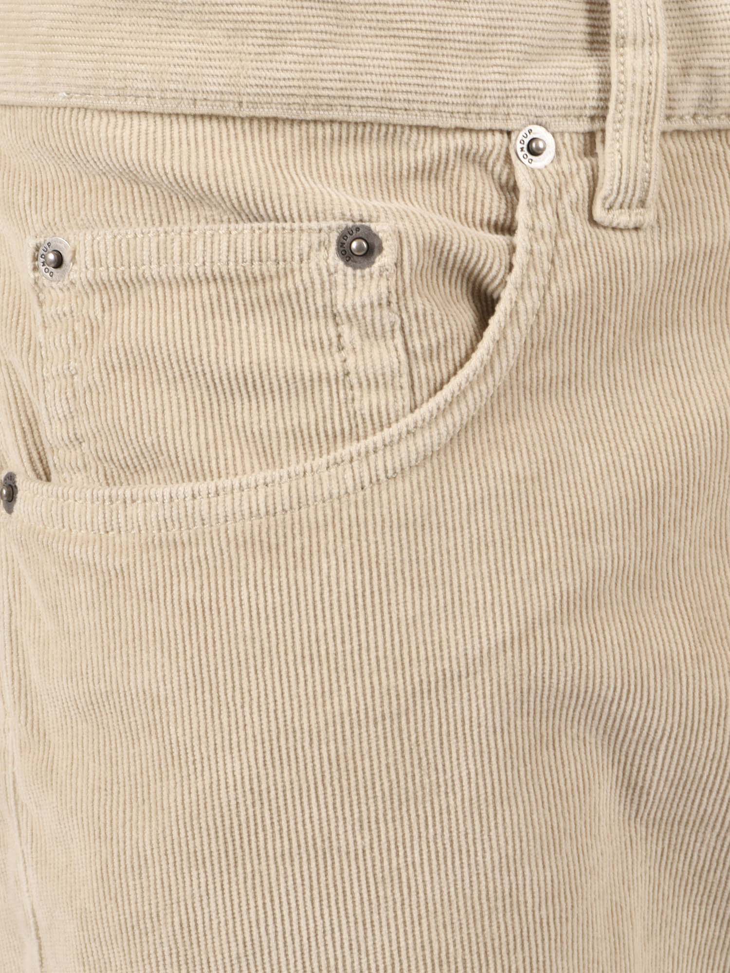 Dondup Tailored Fit Cotton Blend Pants With Subtle Detailing In Gray