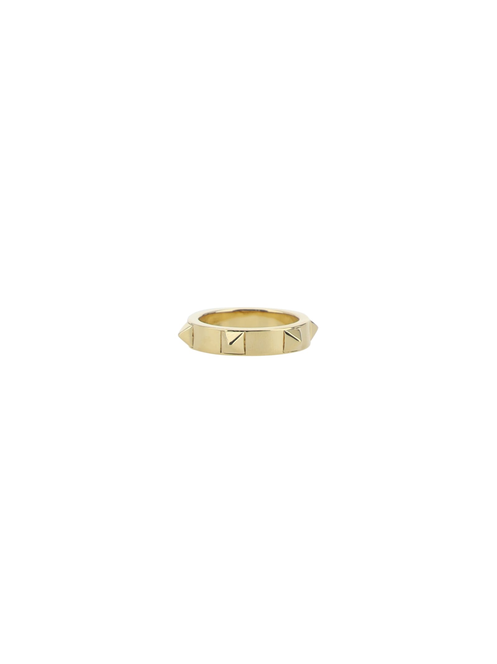 Shop Valentino Rockstud Ring In Oro 18