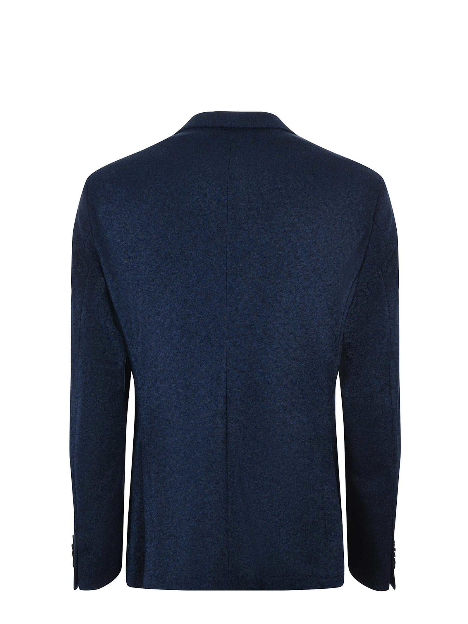 Shop Hugo Boss Jacket In Wool Jersey In Blu Melange