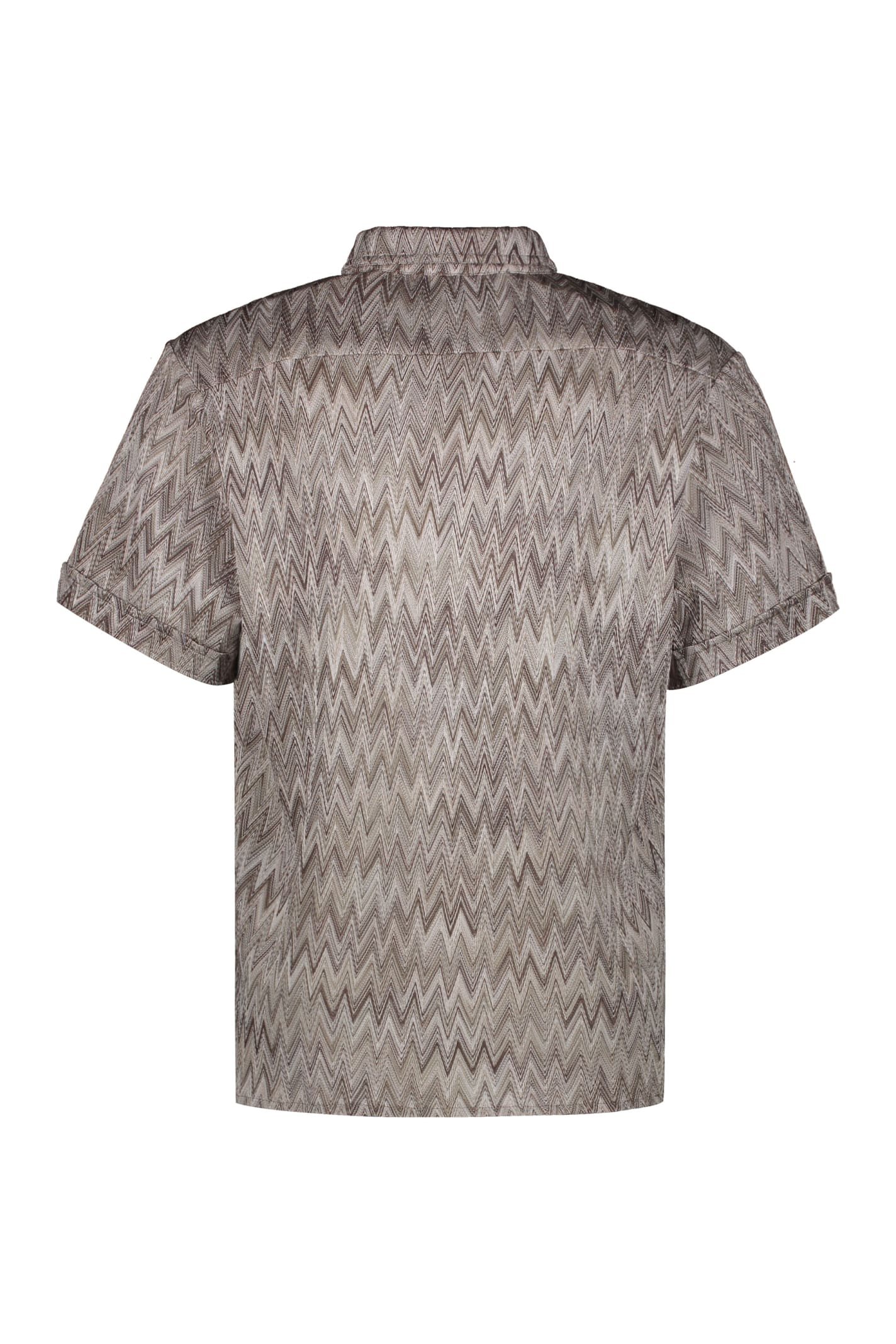 Shop Missoni Short Sleeve Shirt In Brown