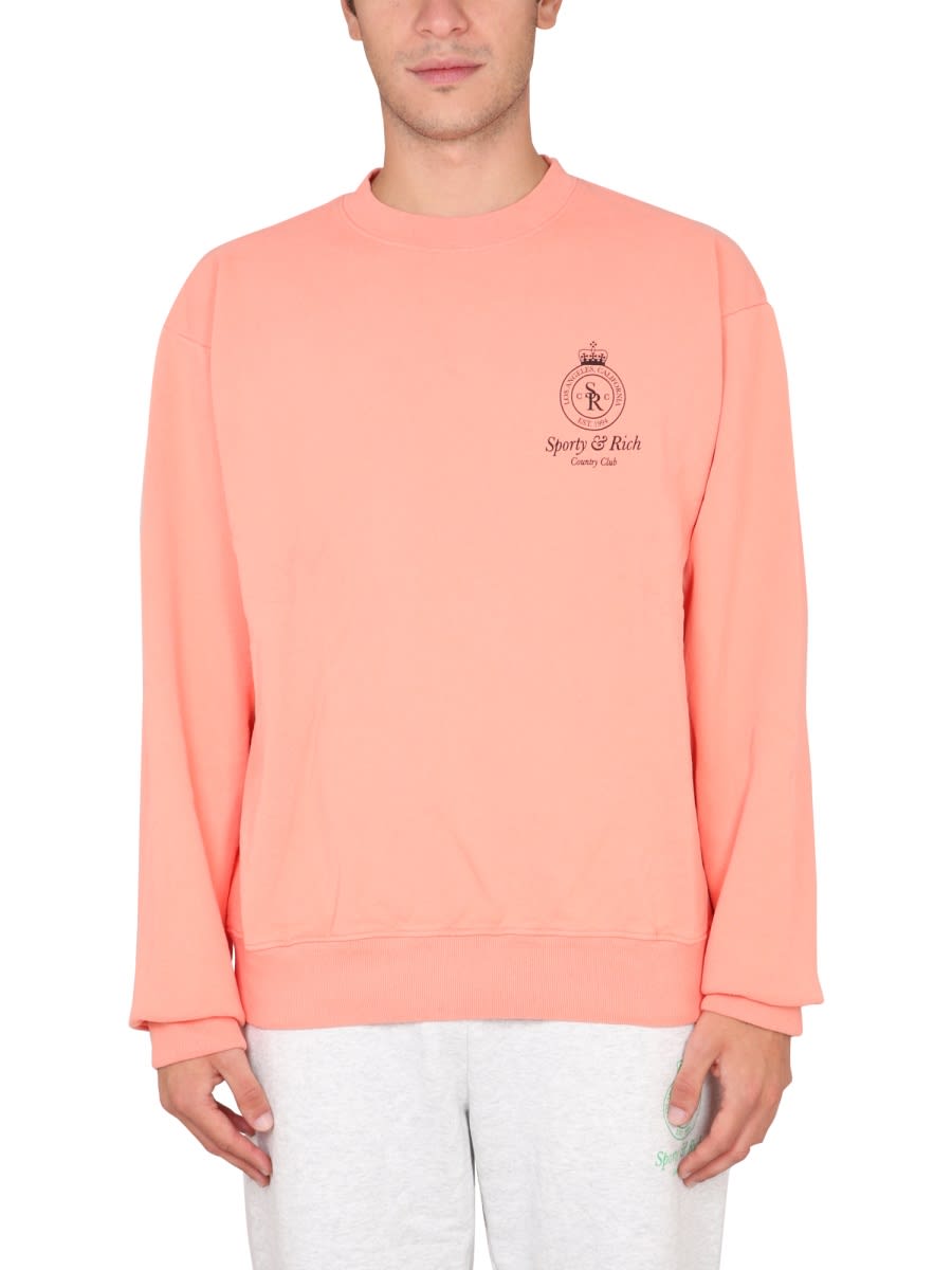 Shop Sporty &amp; Rich Crown Sweatshirt In Pink
