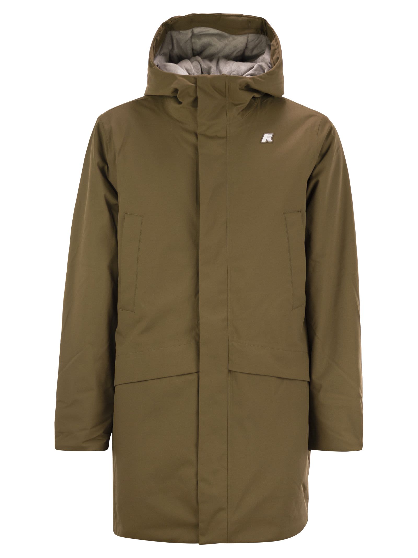 Shop K-way Jarno - Waterproof Jacket With Hood In Camel