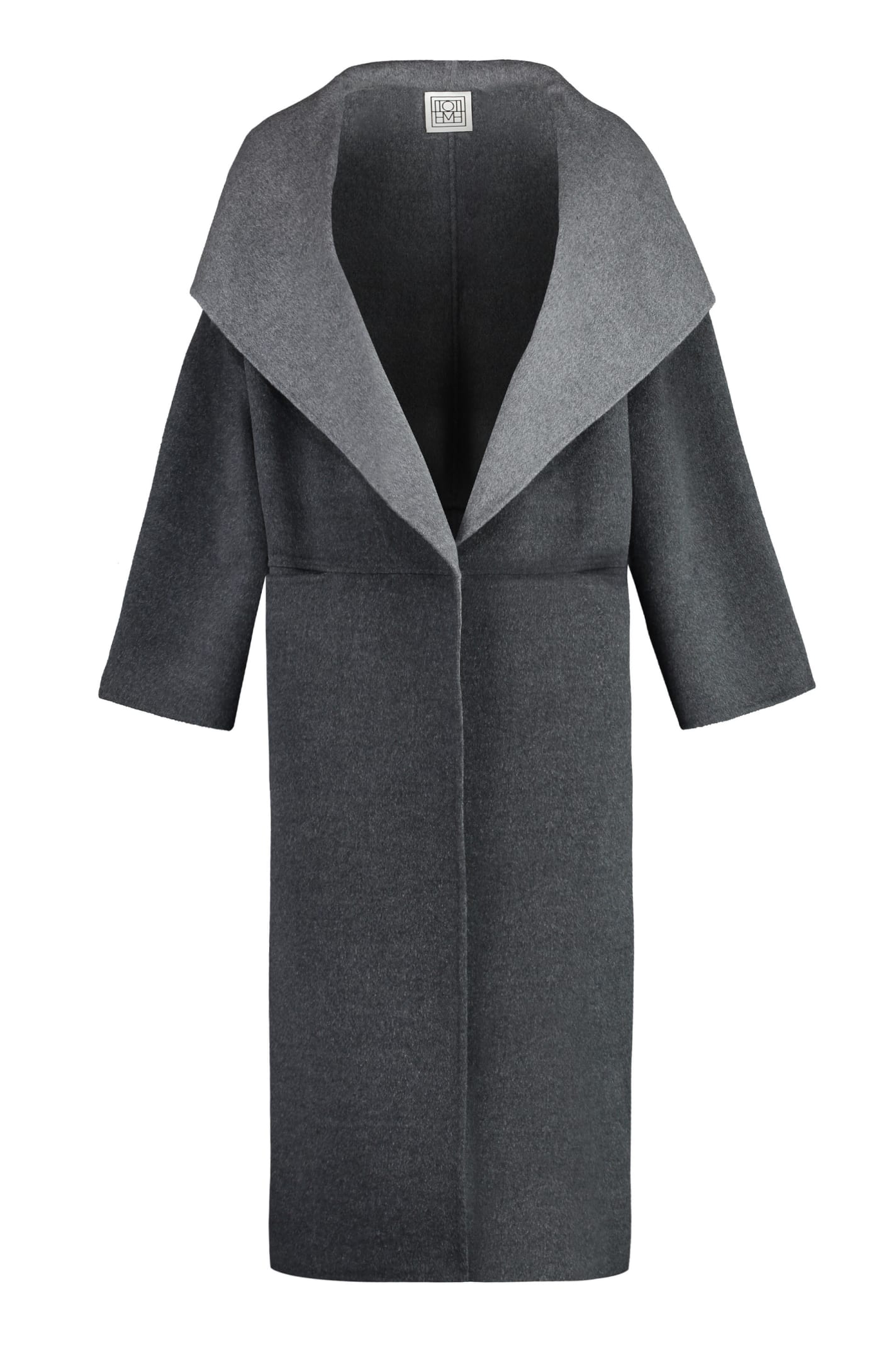 Shop Totême Wool And Cashmere Coat In Grey