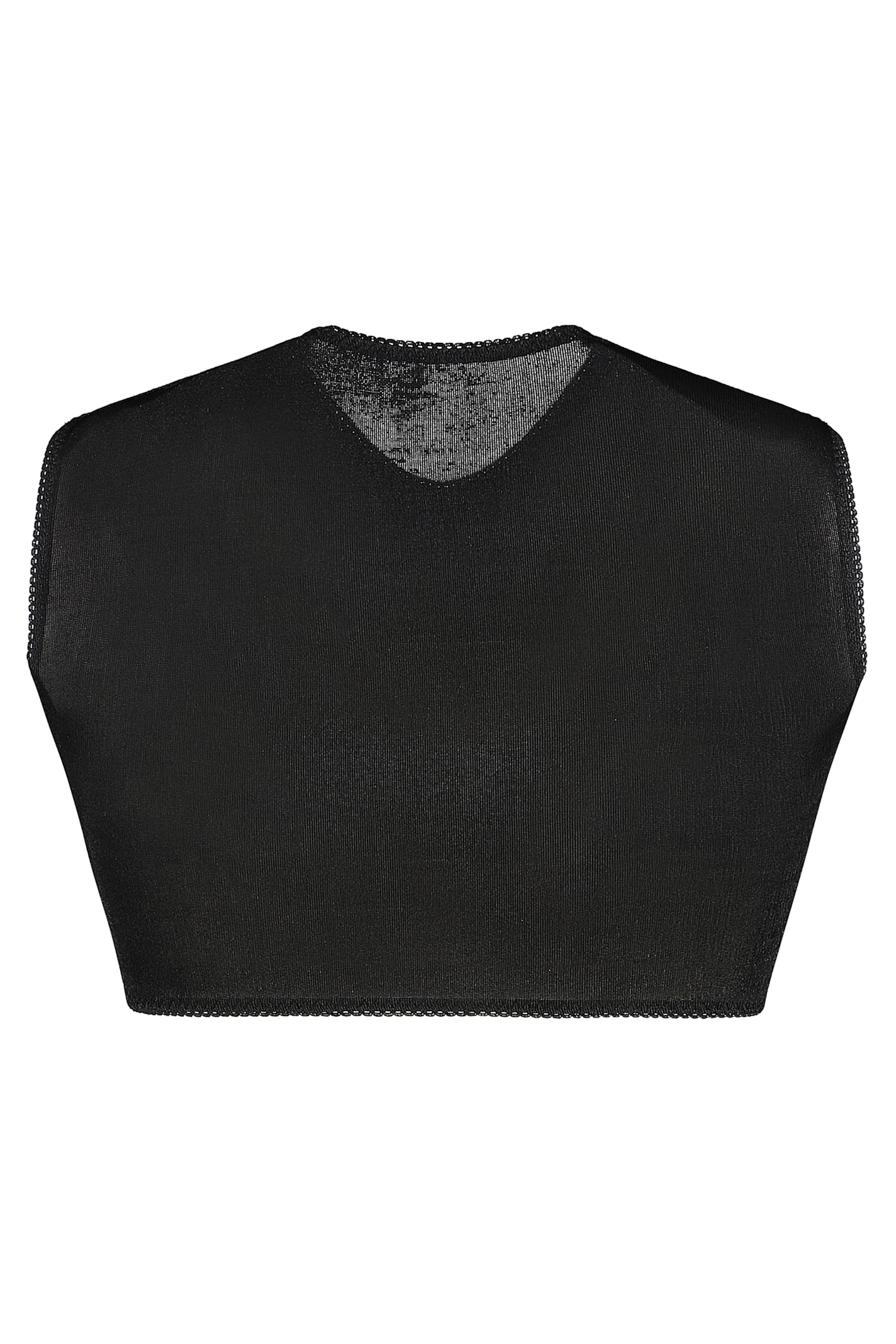 Shop Anna October Technical Fabric Crop Top In Black