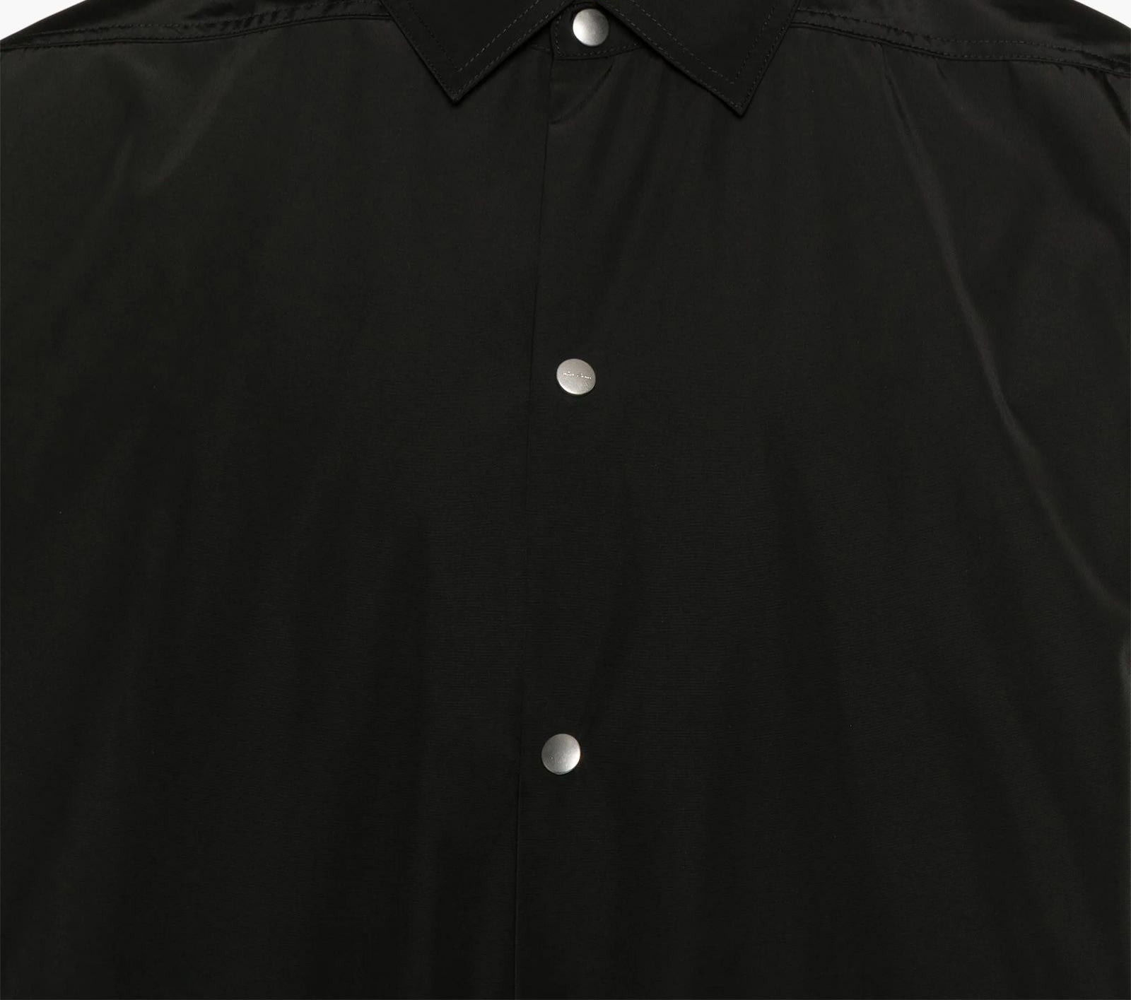 Rick Owens Collar Point Sleeves Long Drawstring Zip In Black